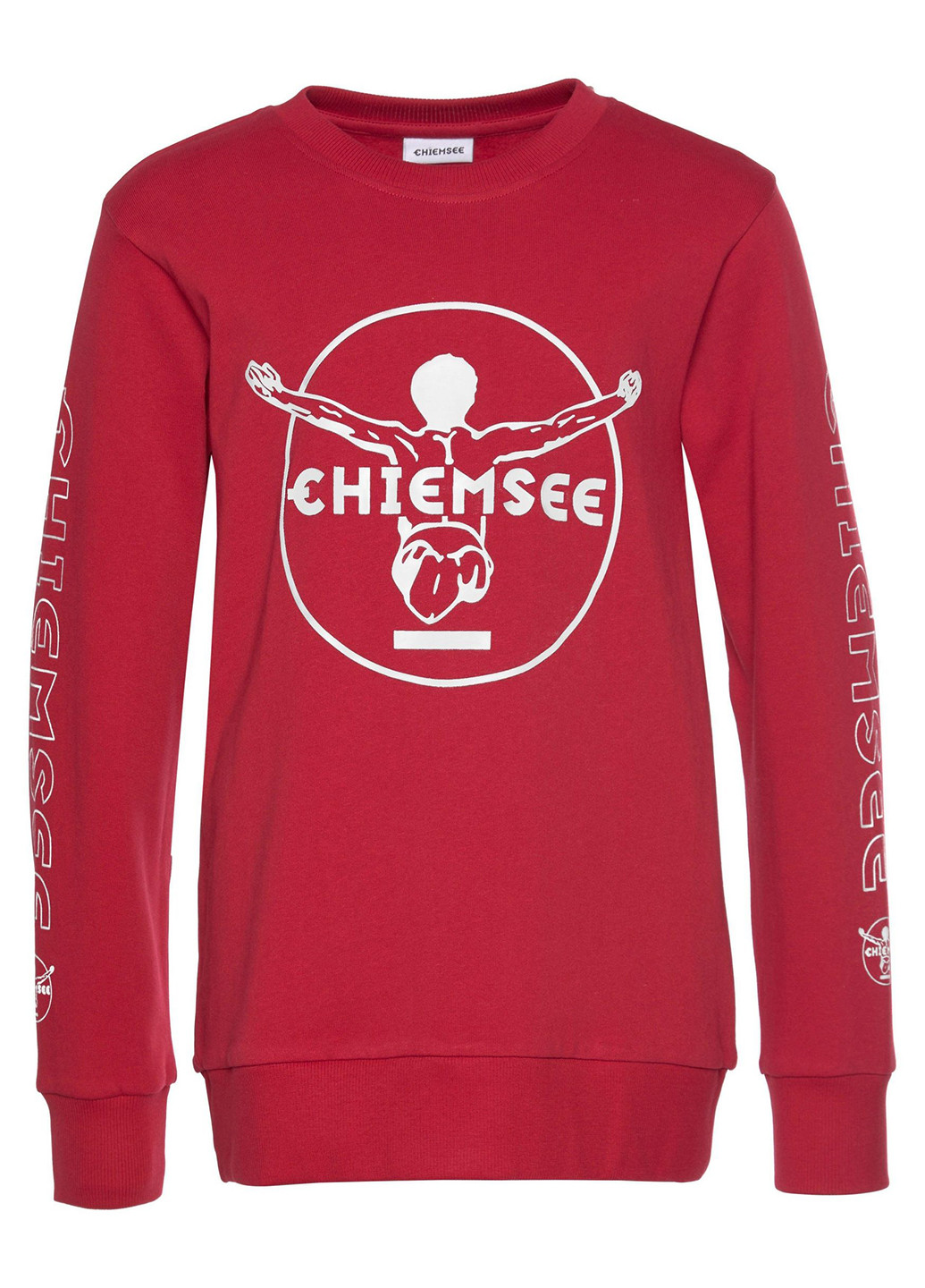 Chiemsee свитшот рисунок красный кэжуал хлопок, трикотаж