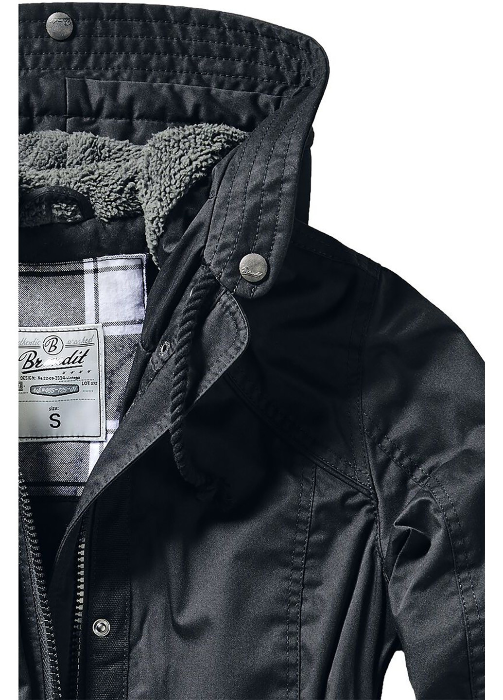 Черная зимняя куртка Brandit