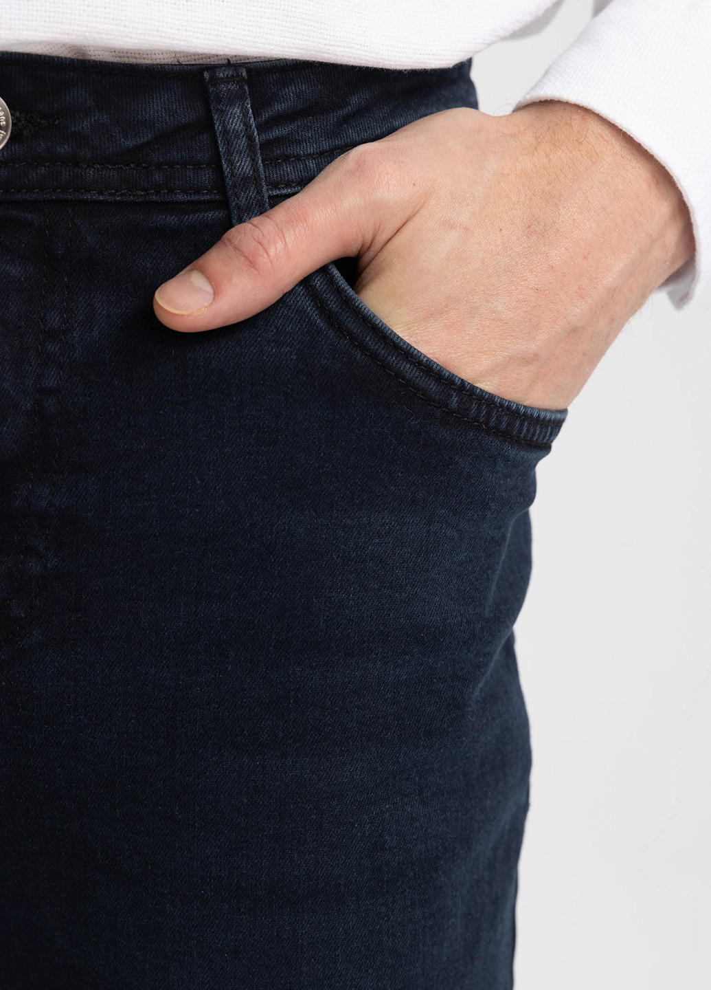 Темно-синие демисезонные прямые, укороченные джинсы DeFacto