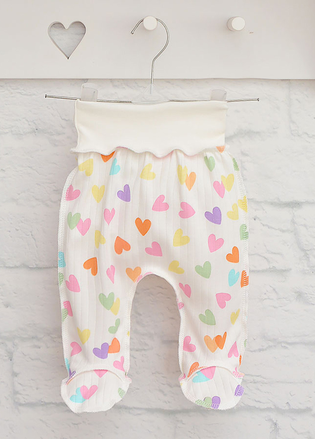 Blanka ползунки сердечки молочный повседневный хлопок, трикотаж производство - Украина