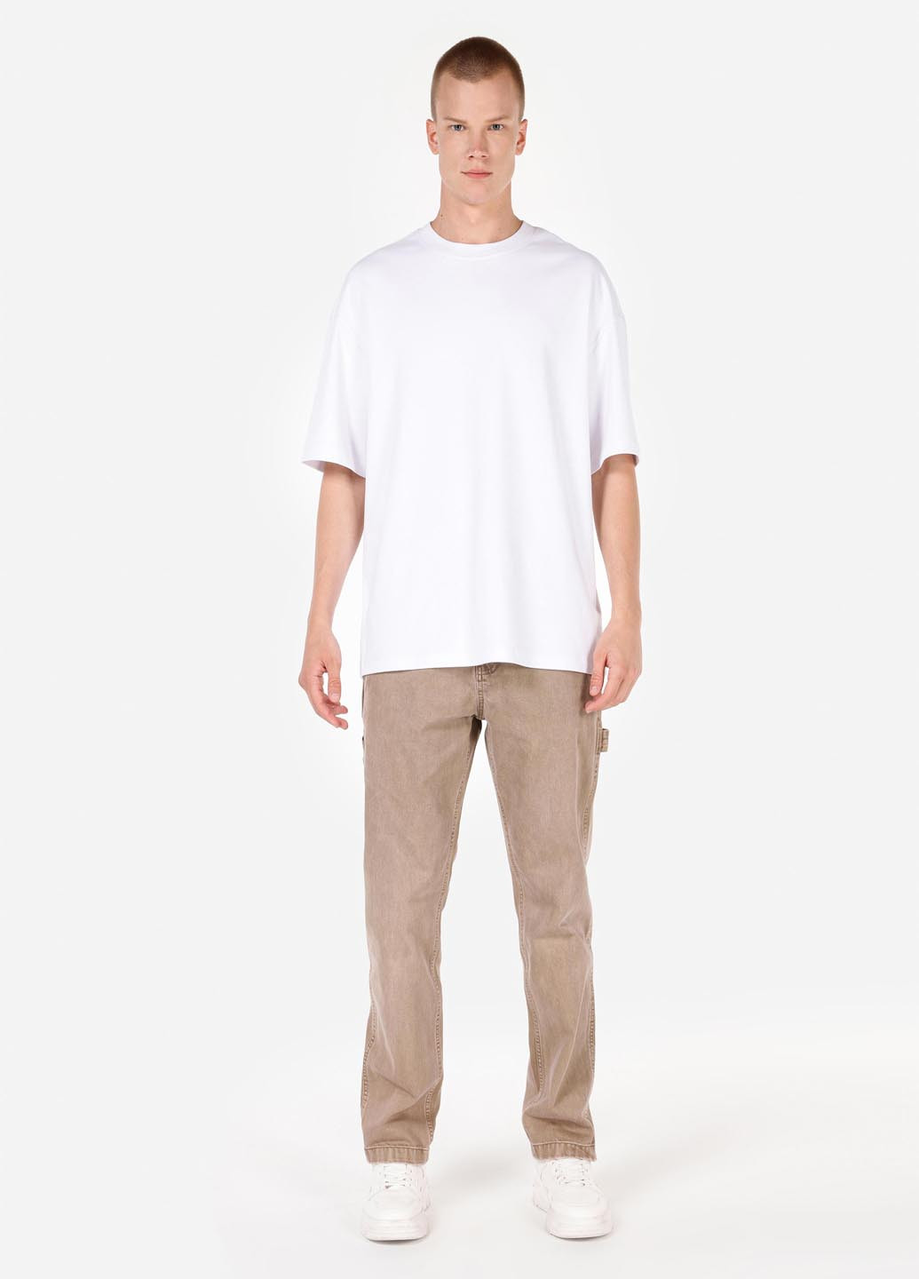 Бежевые демисезонные карго джинсы Colin's