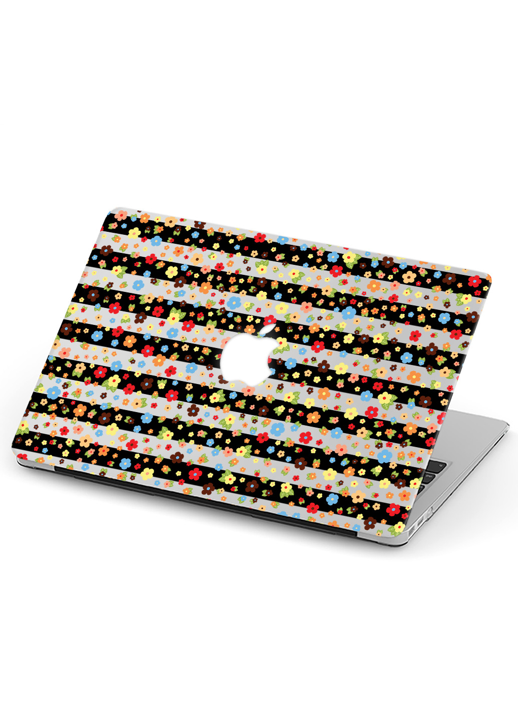 Чехол пластиковый для Apple MacBook Pro 15 A1707 / A1990 Полоски и цветы (Stripes and flowers) (9649-1848) MobiPrint (218539111)