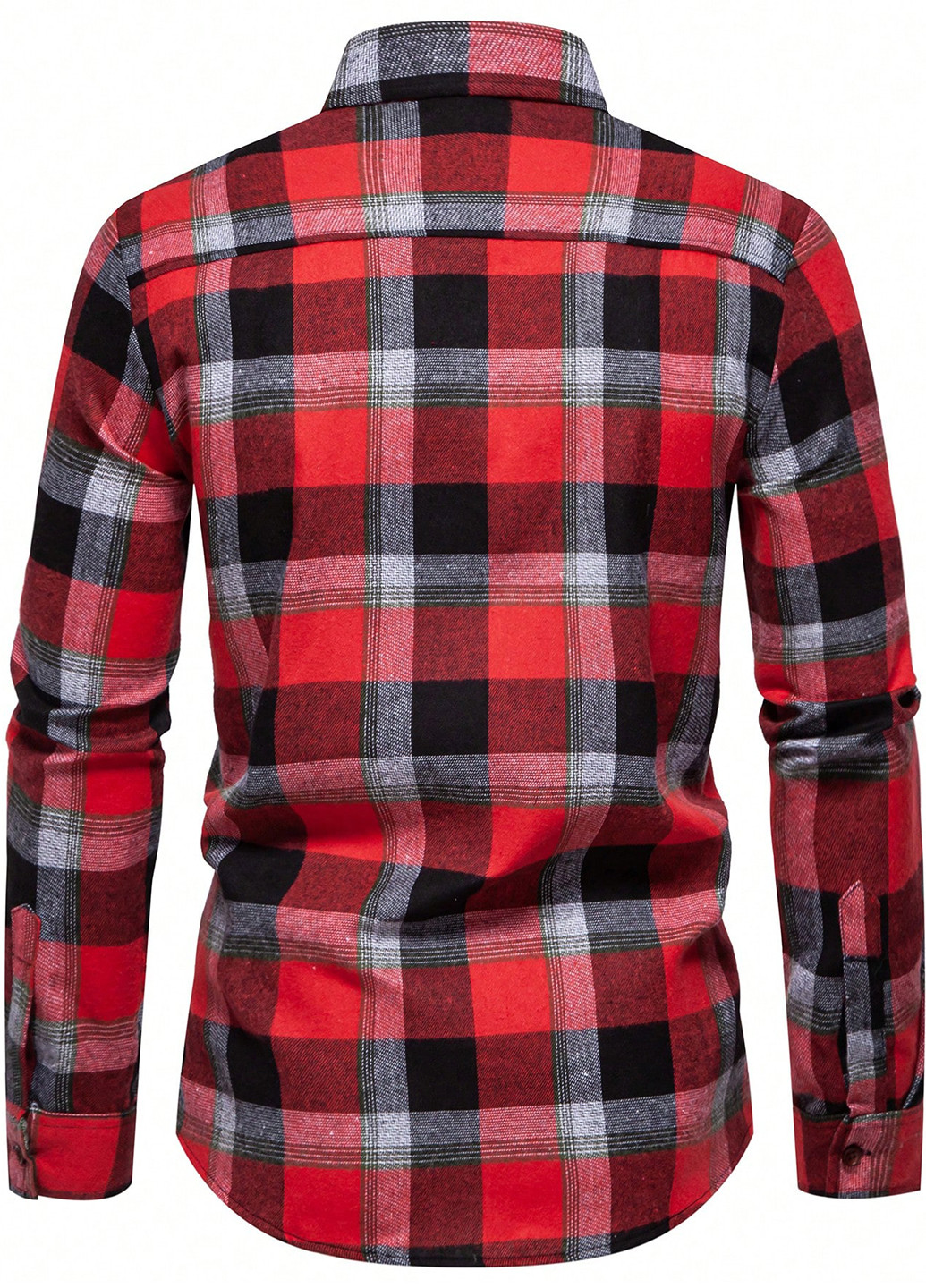 Красная кэжуал рубашка в клетку SHEIN