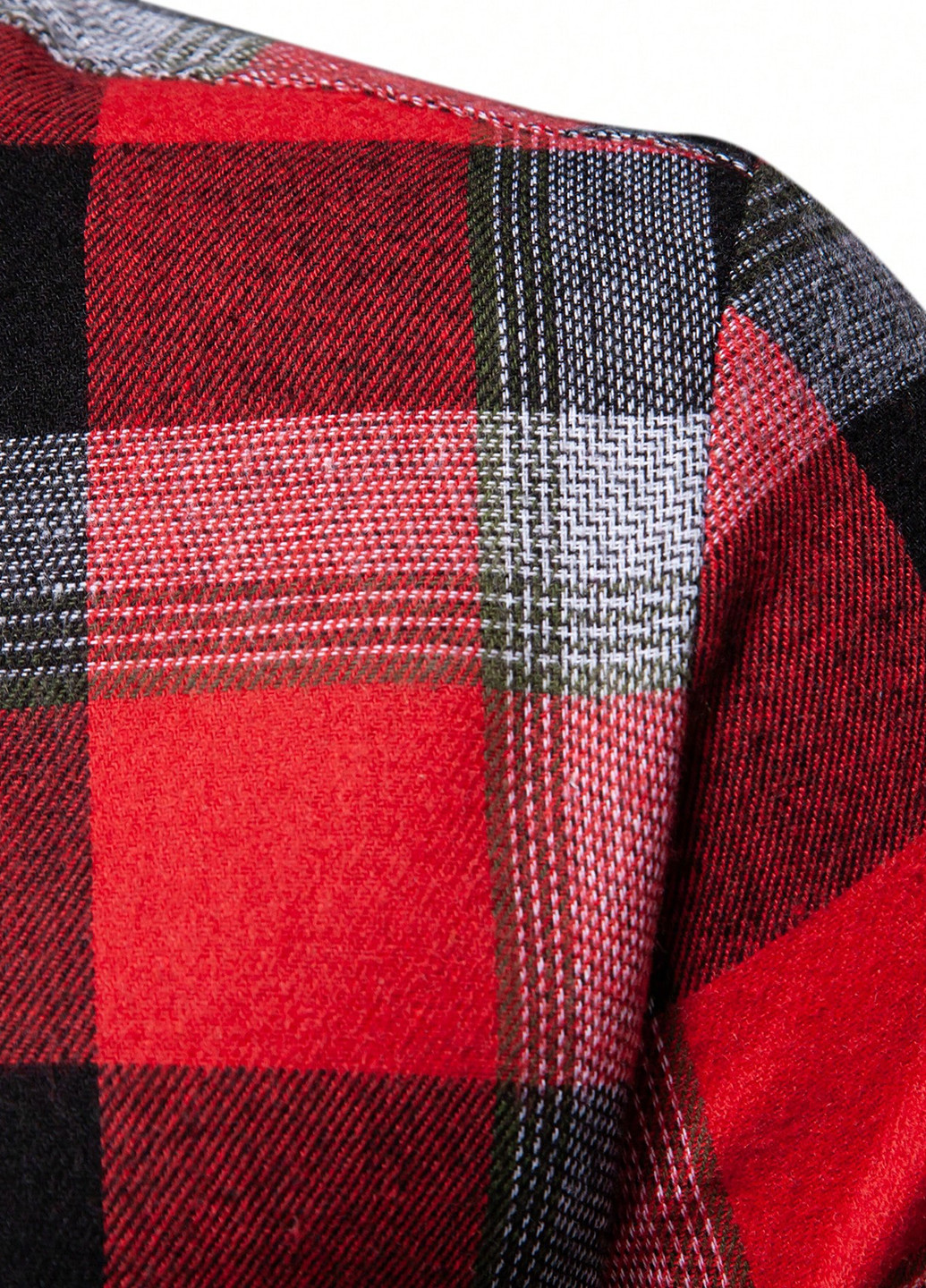 Красная кэжуал рубашка в клетку SHEIN