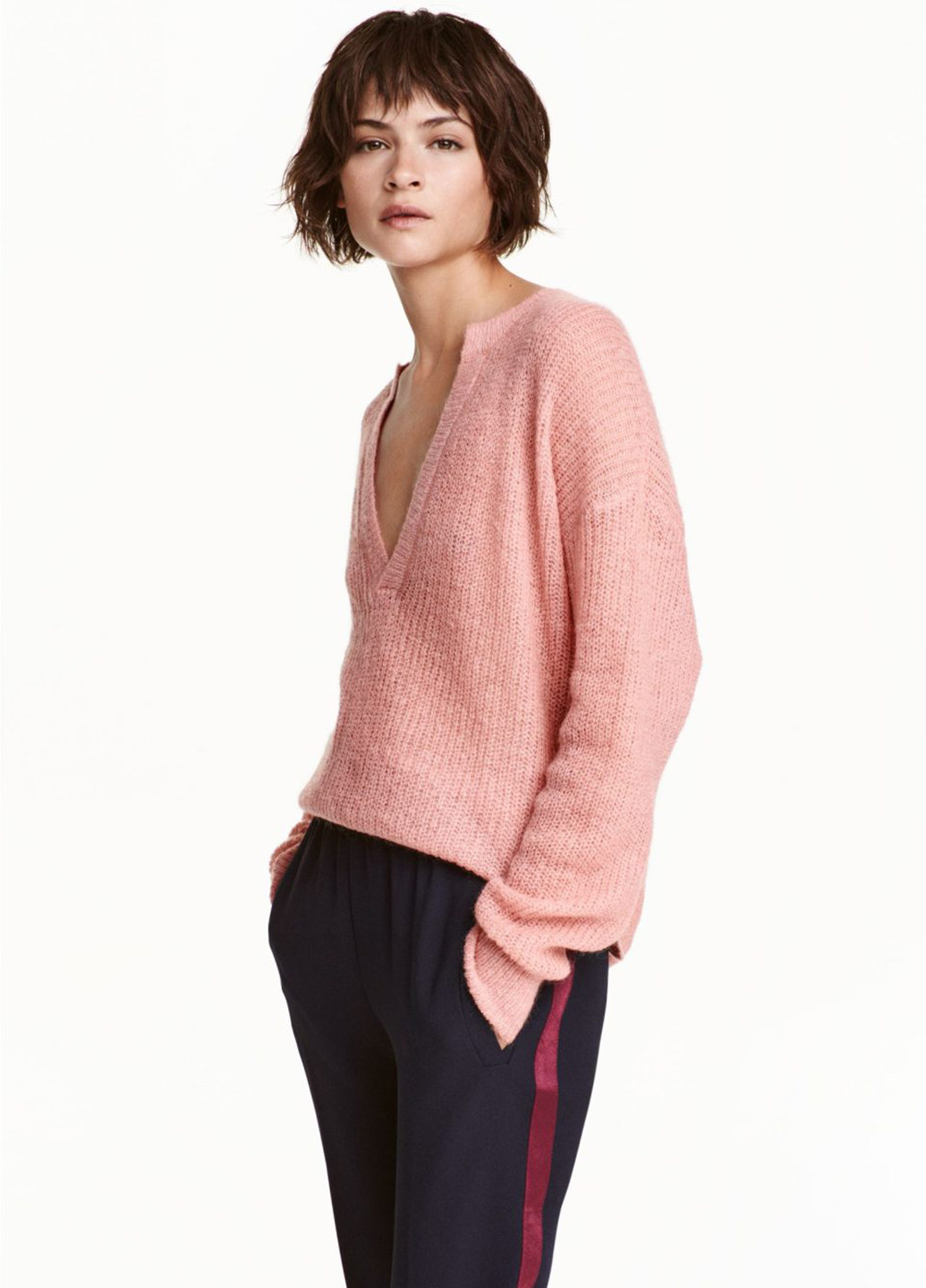 Розовый демисезонный пуловер пуловер H&M