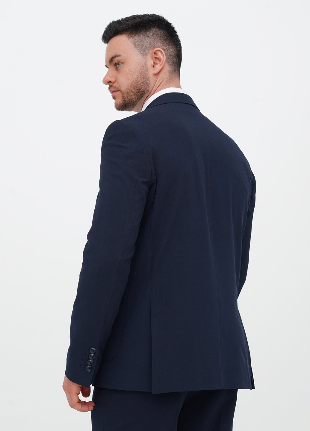 Темно-синій демісезонний костюм (піджак, штани) брючний Trend Collection