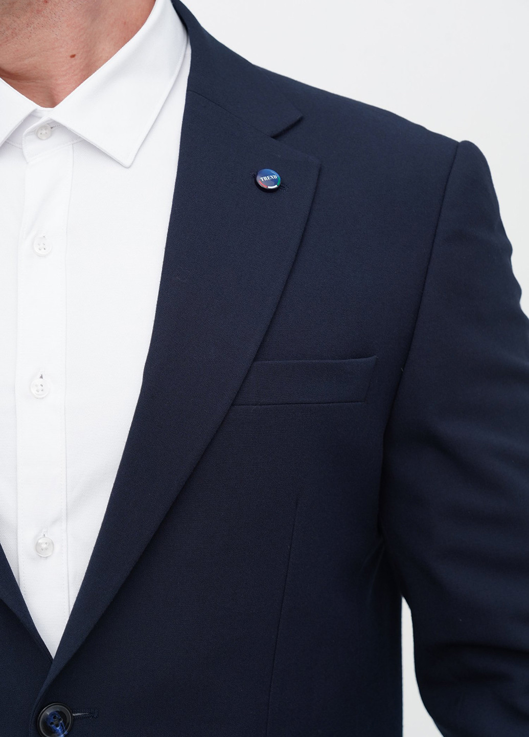 Темно-синій демісезонний костюм (піджак, штани) брючний Trend Collection