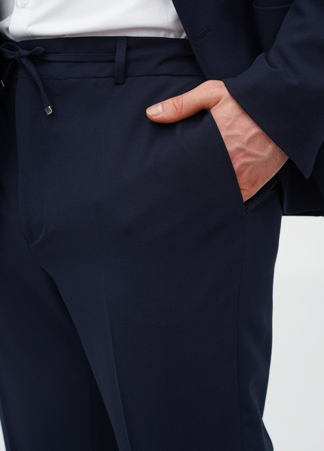 Темно-синій демісезонний костюм (піджак, штани) брючний Trend Collection