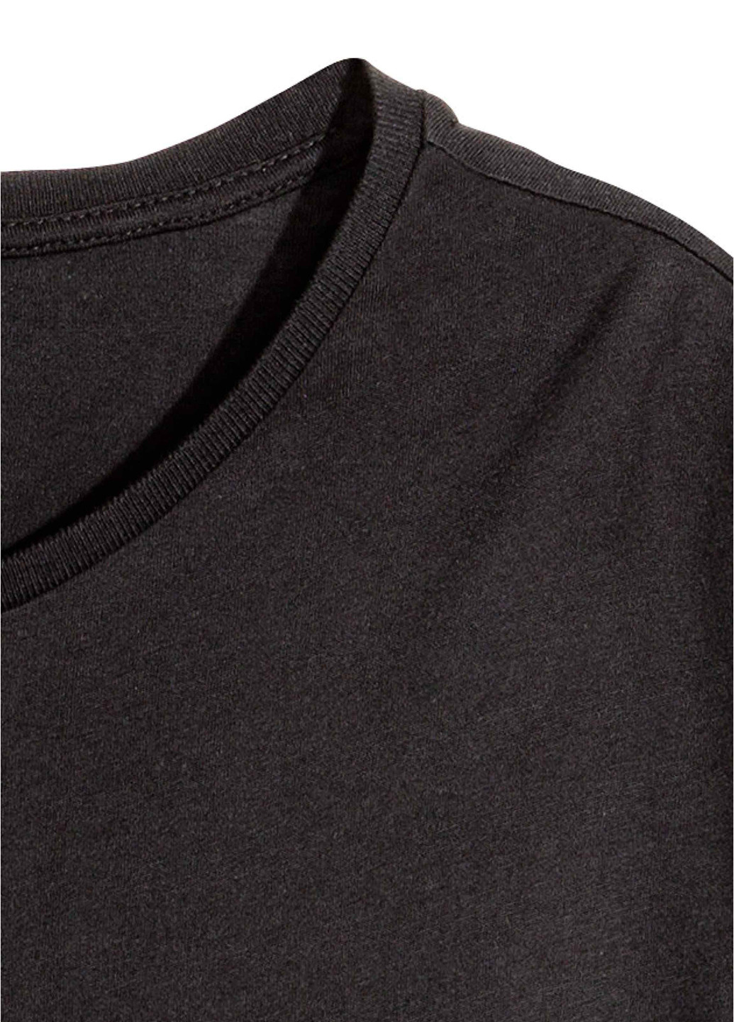 Черная летняя футболка H&M
