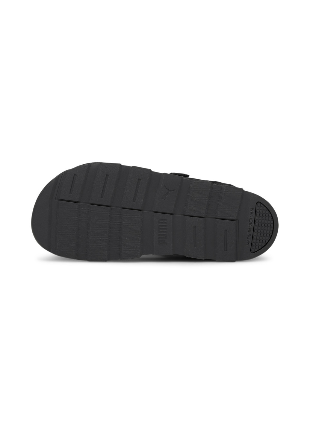 Сандалии RS Sandals Puma однотонные чёрные спортивные