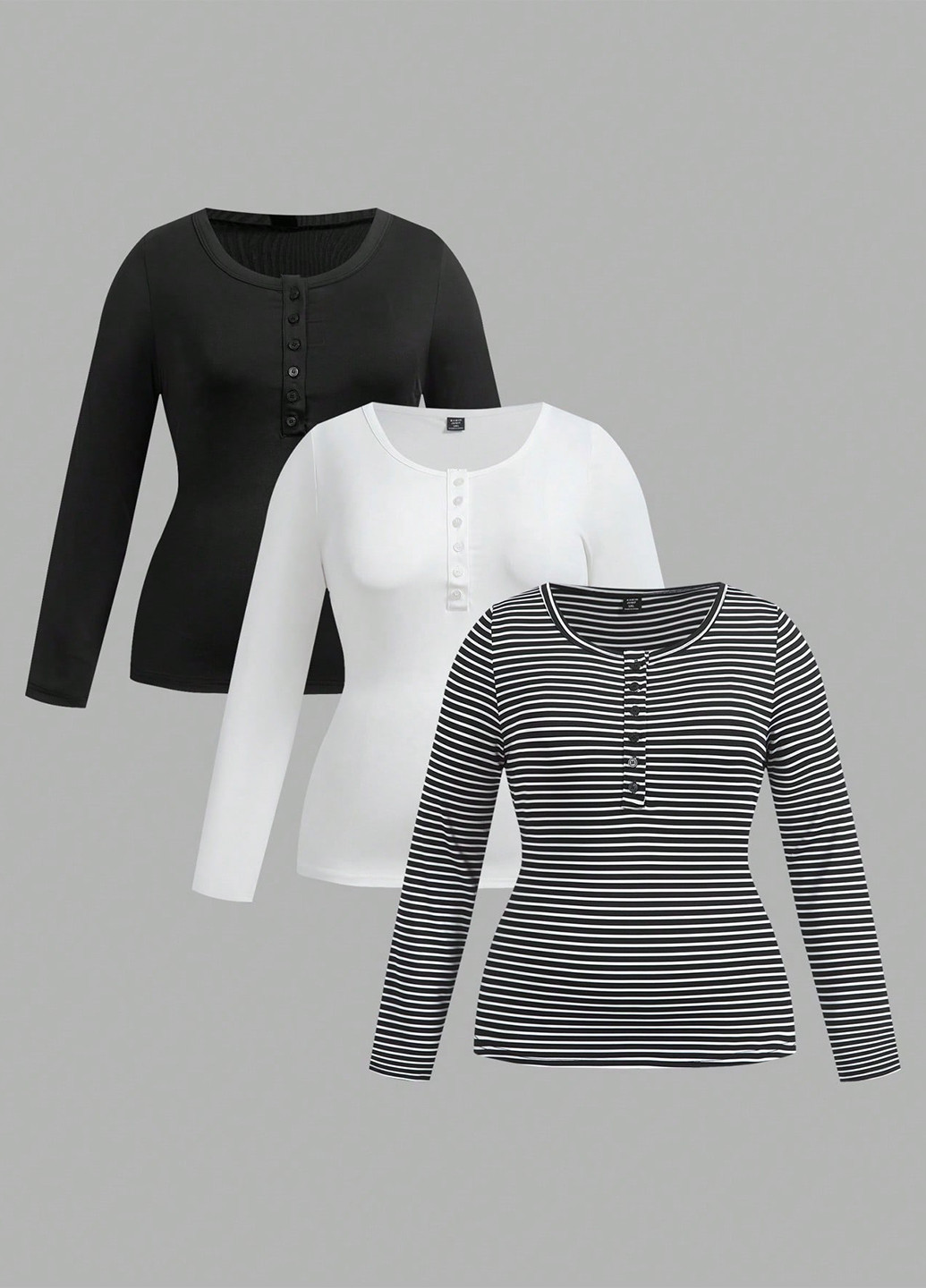 Лонгслив (3 шт.) SHEIN (341285921)