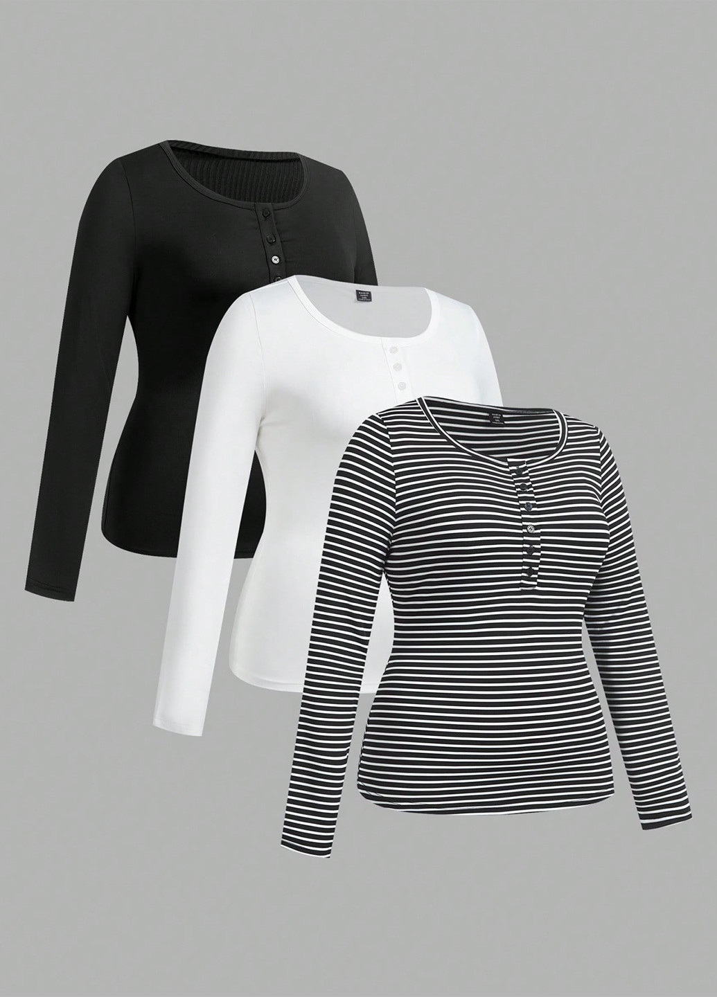 Лонгслив (3 шт.) SHEIN (341285921)