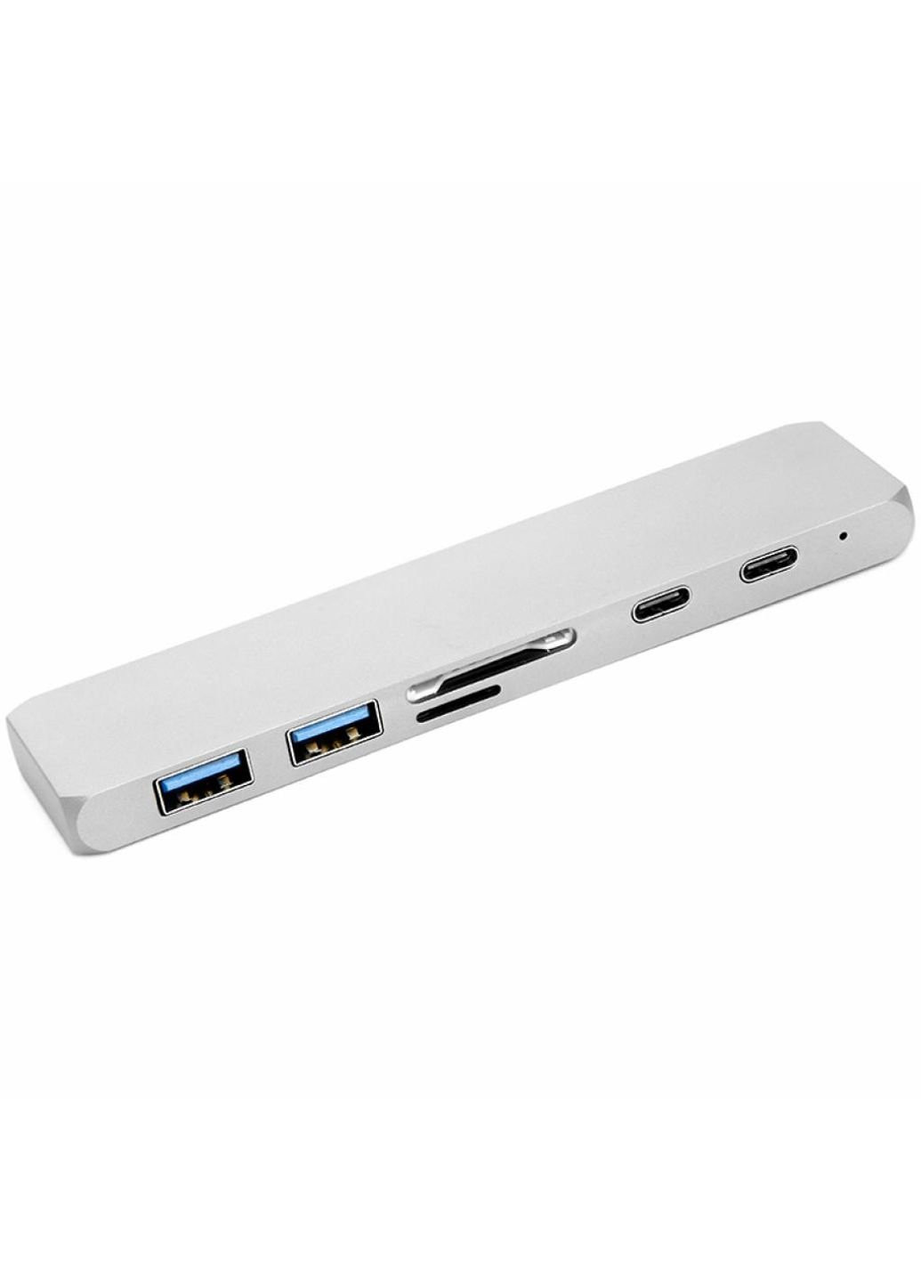 Концентратор Type-C - HDMI 4K, USB 3.0, USB Type-C, SD, microSD (CA911684) PowerPlant (250125228)