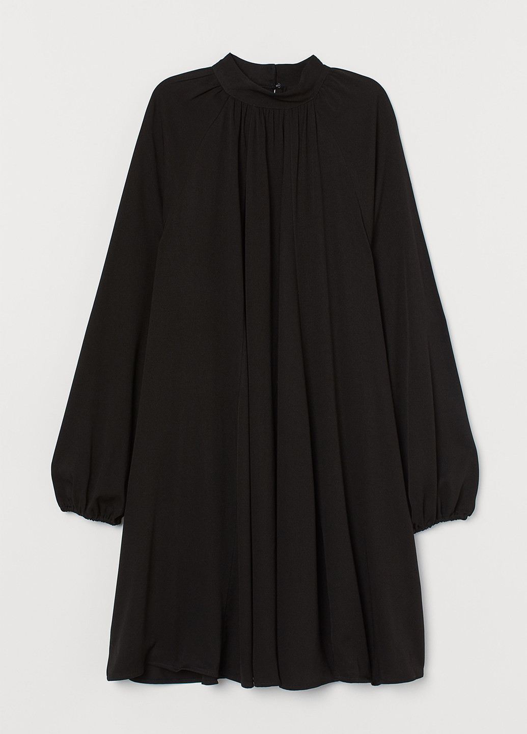 Черное кэжуал платье оверсайз H&M