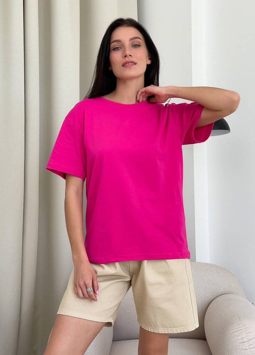 Розовая летняя футболка свободного кроя romashka Ромашка Мичиган
