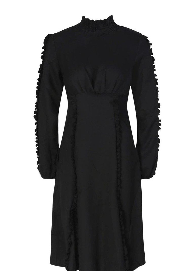 Черное кэжуал платье Boohoo однотонное