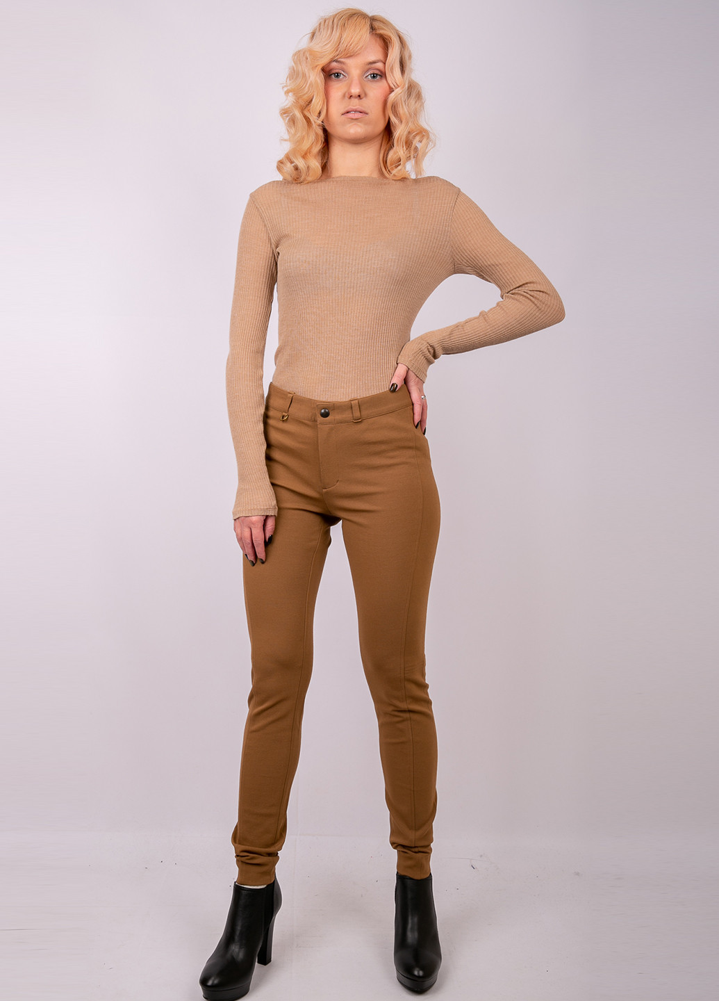 Светло-коричневые кэжуал демисезонные зауженные брюки Ralph Lauren