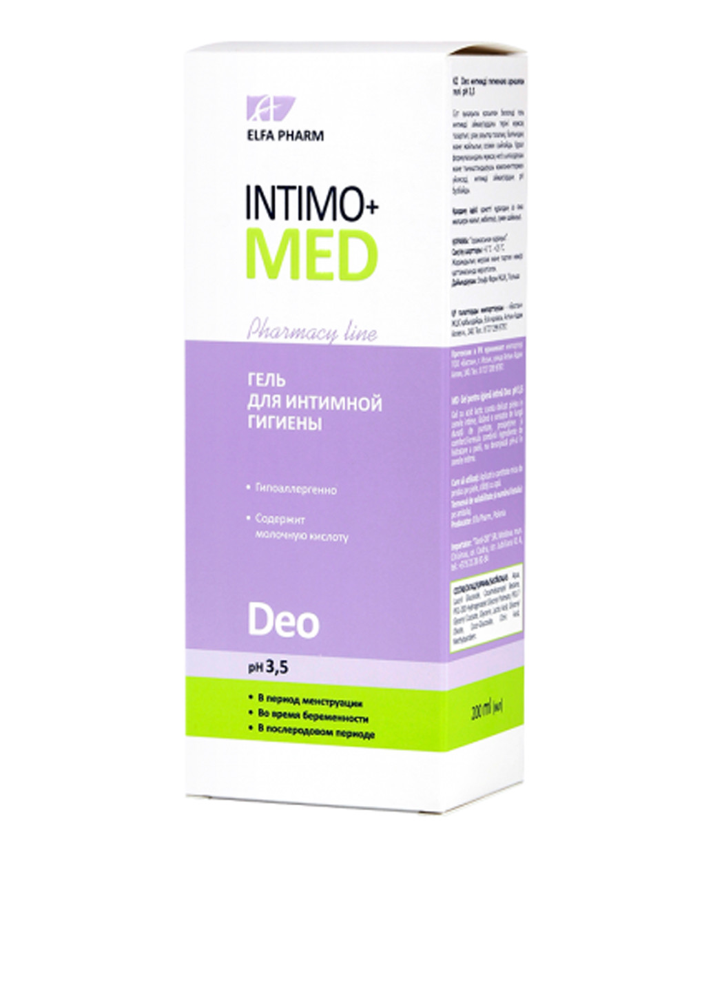Гель для интимной гигиены Deo, 200 мл Intimo+Med (138200610)