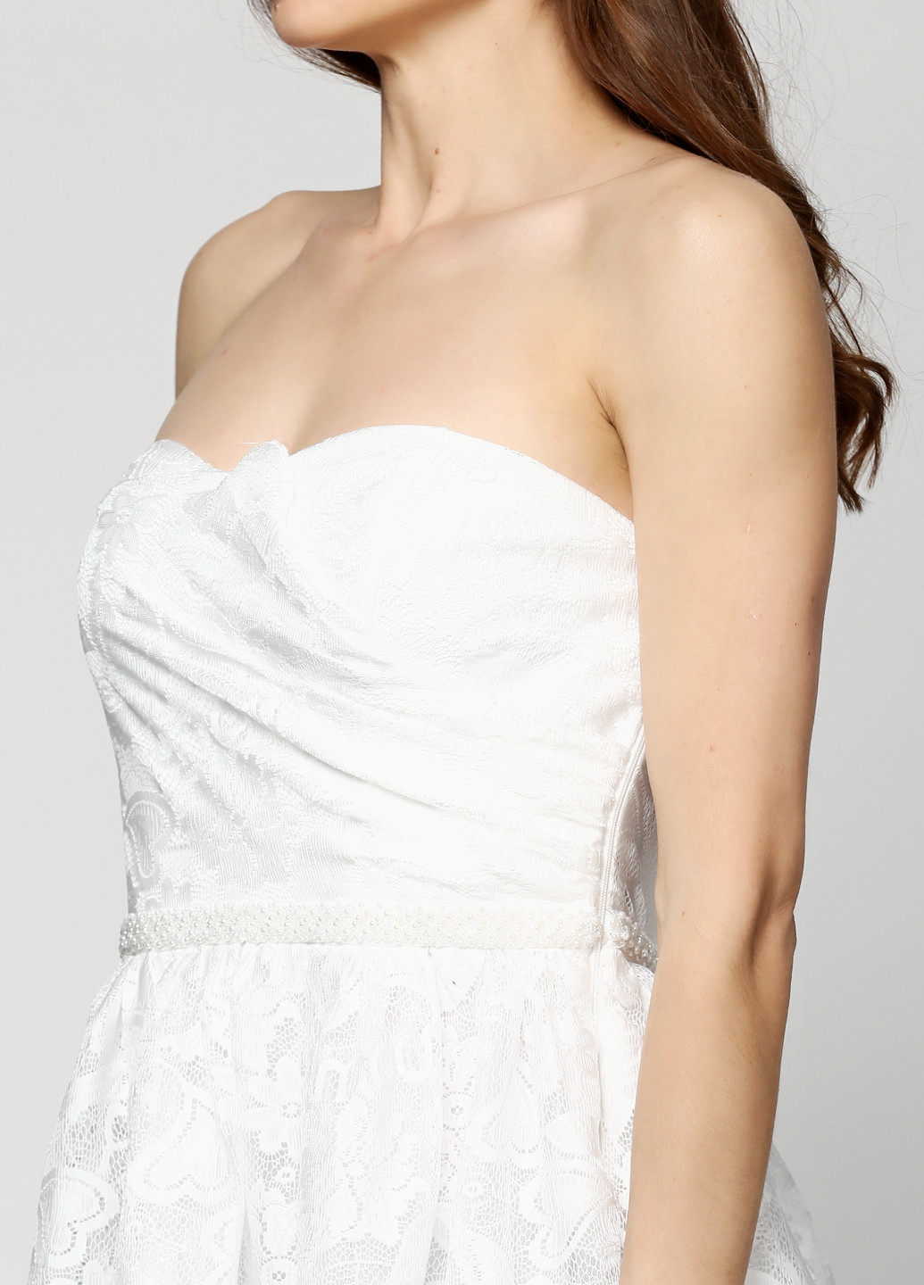 Білий коктейльна плаття, сукня Naf Naf однотонна