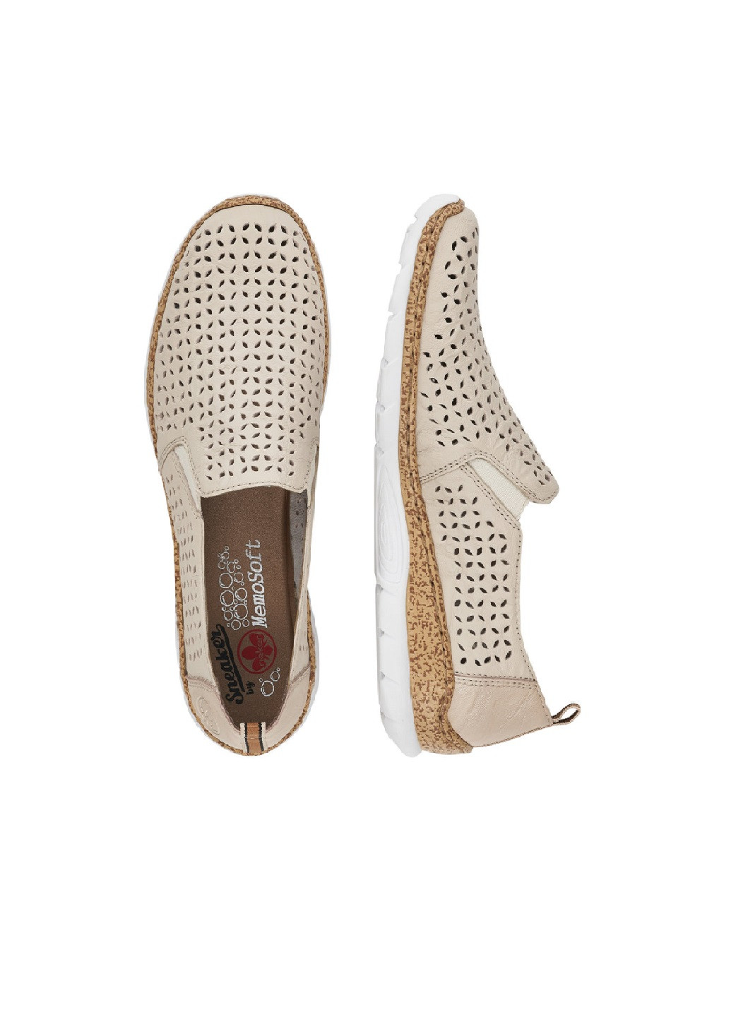 Rieker Туфли бежевый з натуральная кожа, германия — лето (252844743)