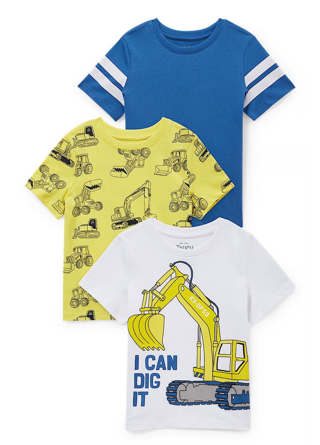 Комбінована літня футболка (3 шт.) C&A