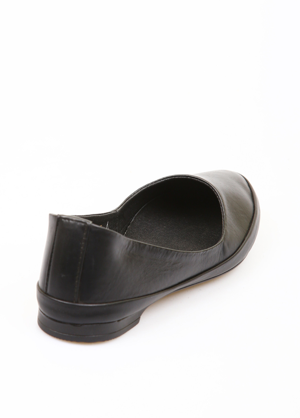 Женские балетки Lonza | чёрные однотонные без декора натуральная кожа (361924907)