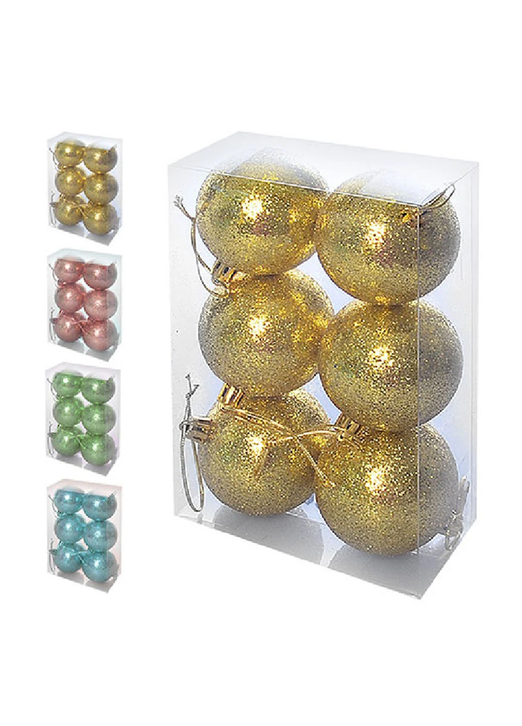 Новогодние украшения (6 шт.), 7 см NewYEAR (90917645)