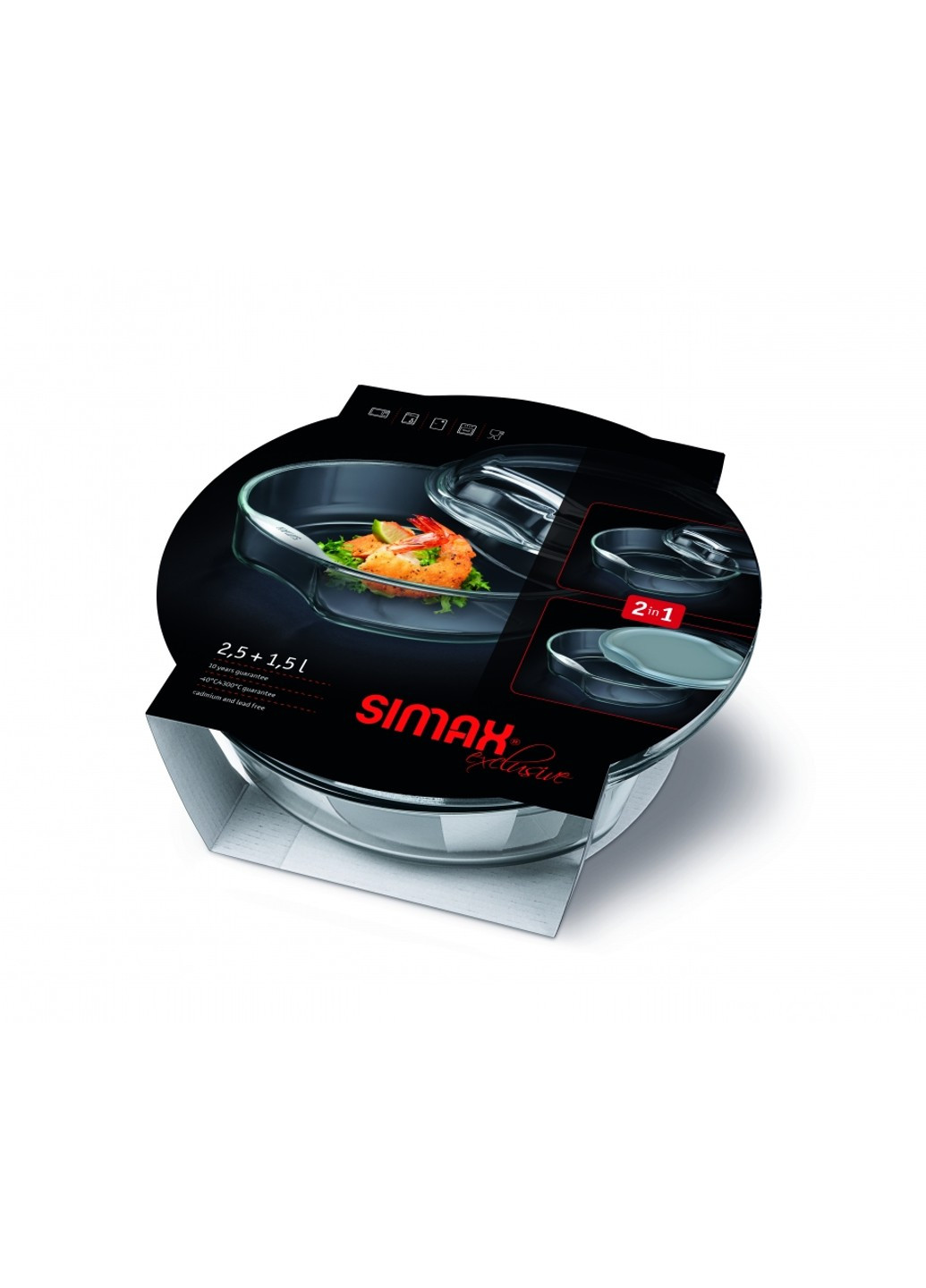 Форма для запекания Exclusive 2,5 л с двумя крышками Simax (255277743)
