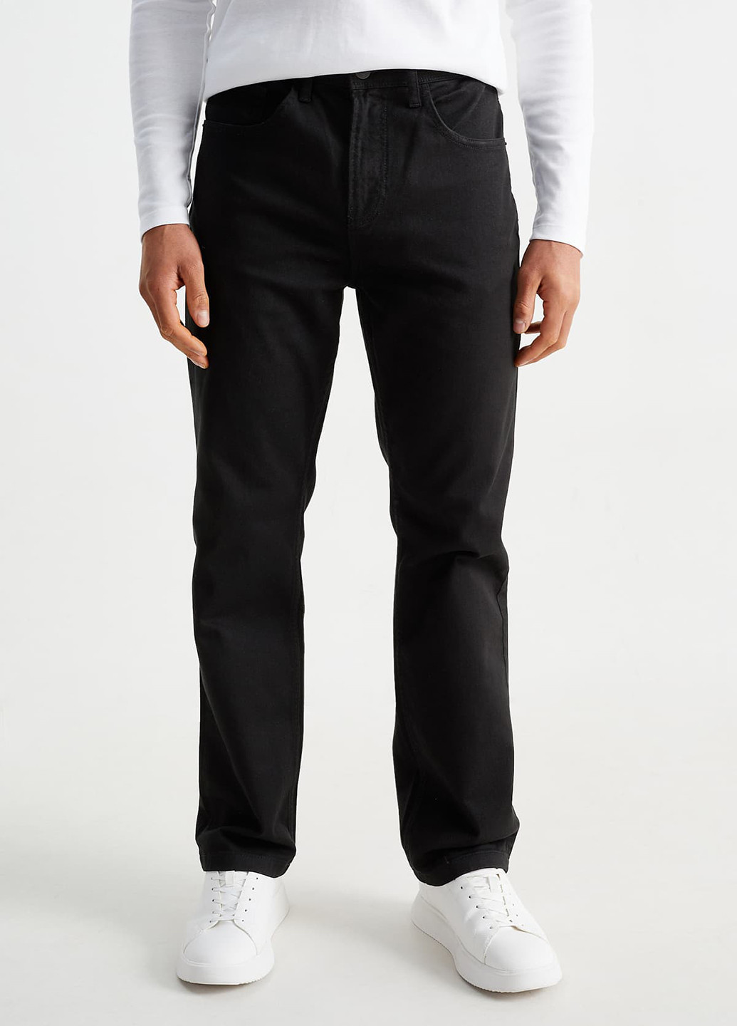 Черные демисезонные прямые джинсы C&A