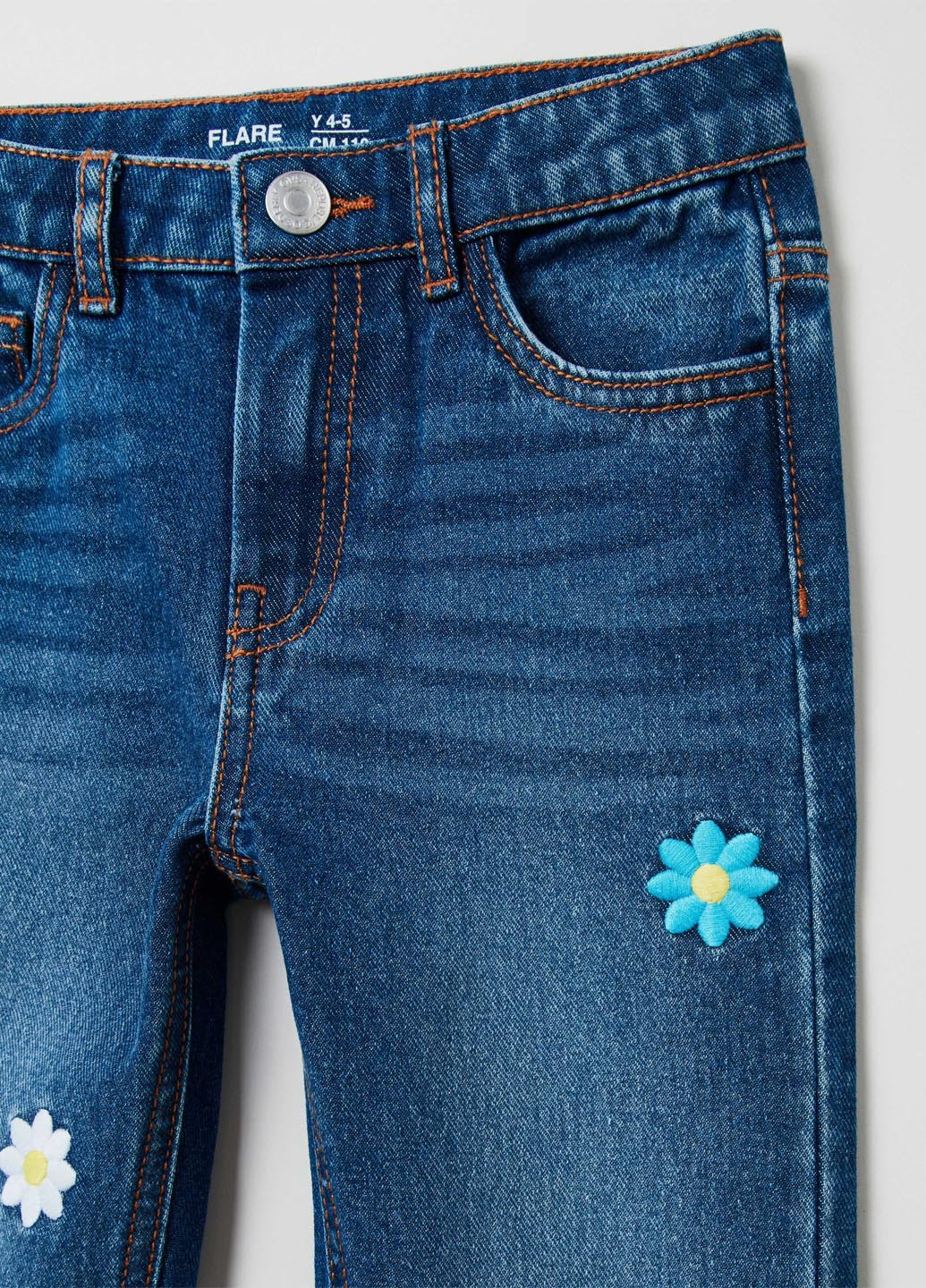 Синие демисезонные клеш джинсы OVS