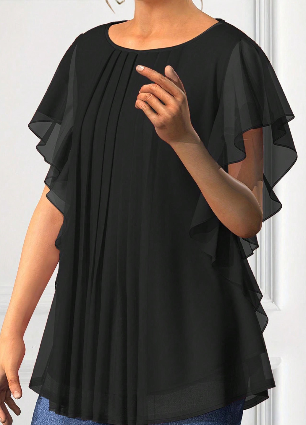 Чёрная блуза SHEIN