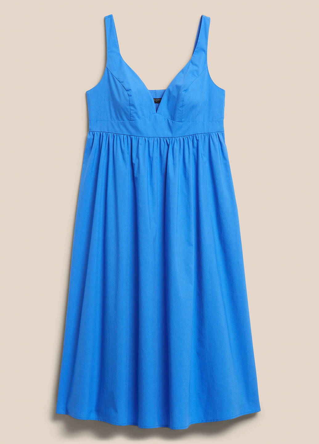 Синее кэжуал платье клеш Banana Republic однотонное