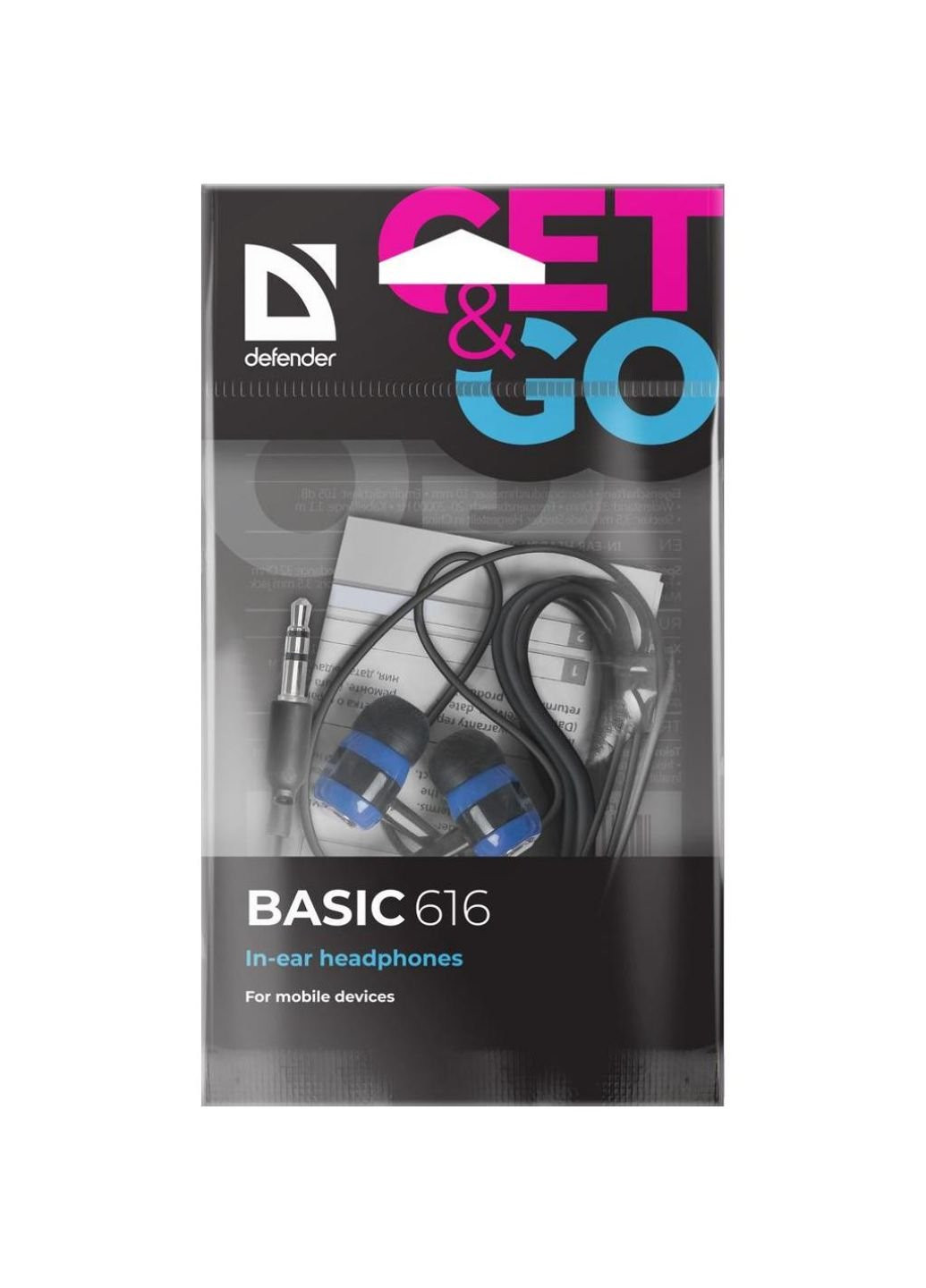 Навушники Basic 616 Black-Blue (63616) Defender (250310557)