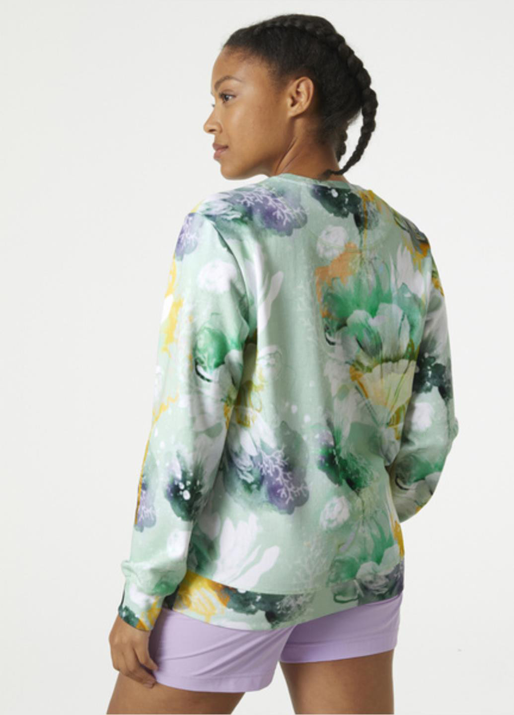 Зелений світшот 34261-406 Helly Hansen малюнок без декору (319358986)