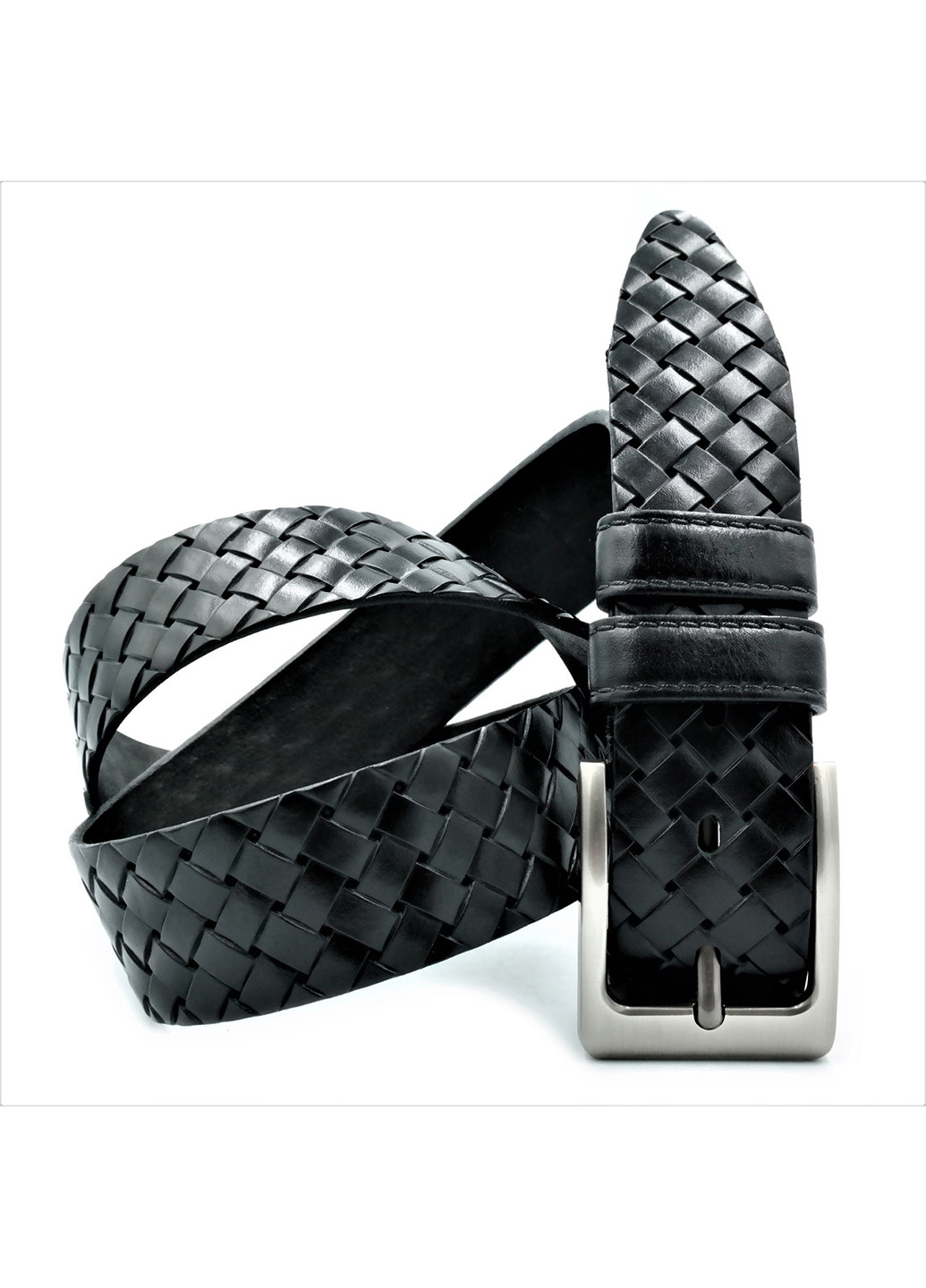 Чоловічий шкіряний ремінь 110-125х4 см Weatro (252413294)