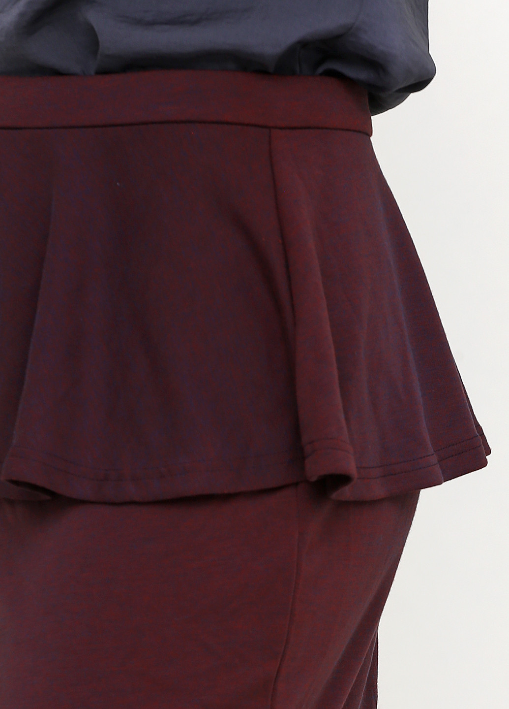 Бордовая кэжуал однотонная юбка Vero Moda с баской