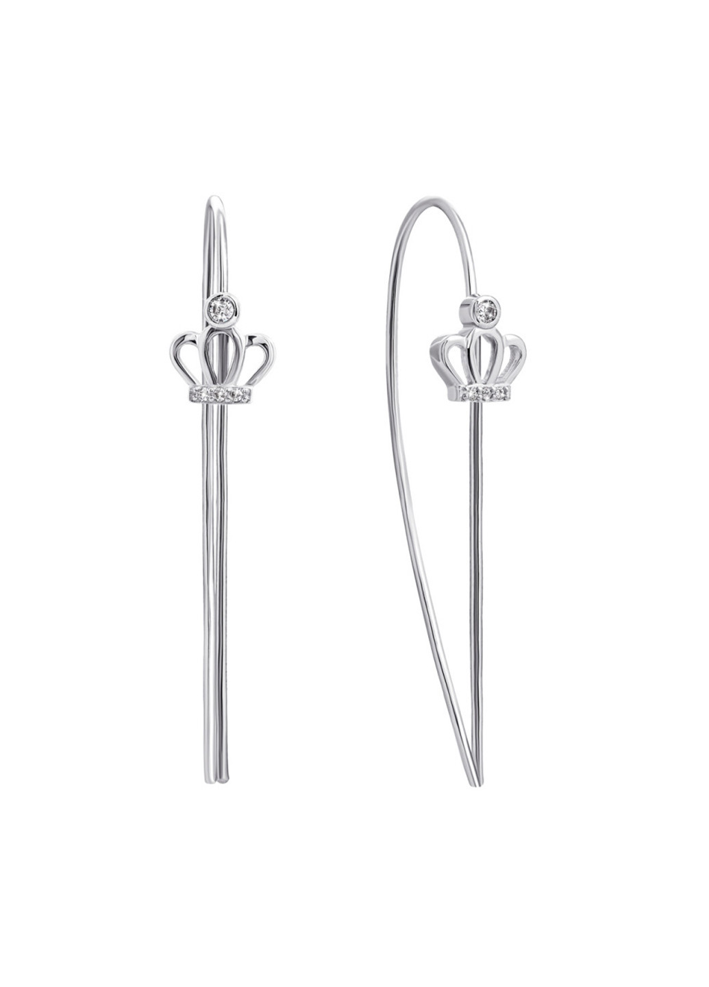 Срібні сережки з фіанітами с2ф / 1422 Silvex925 (201169496)