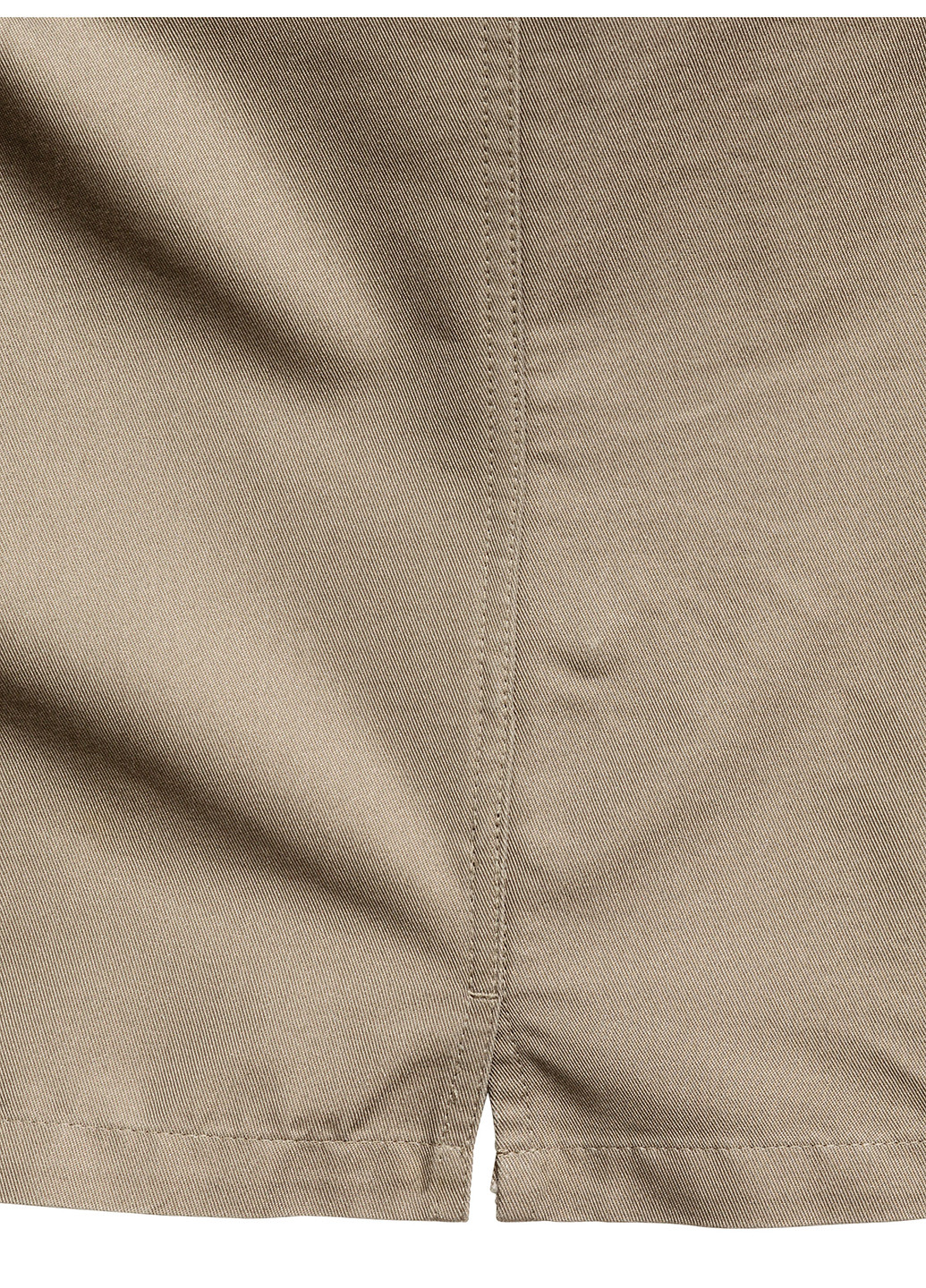 Оливковая кэжуал рубашка однотонная H&M с коротким рукавом