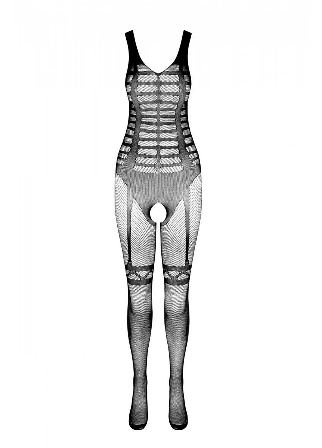 Сетчатый телесный бодистокинг-боди с симметричным рисунком CA005 Casmir (255459058)