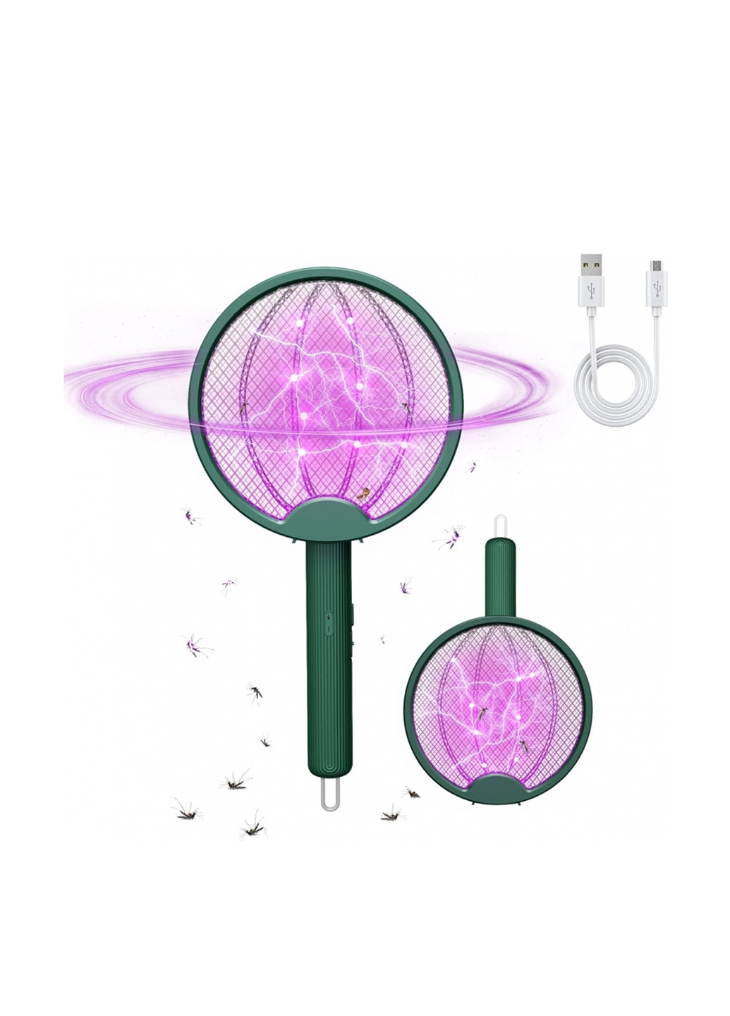 Электрическая мухобойка-ловушка 3 в 1 с УФ-лампой, 51х22х3,5 см Forus (297884367)