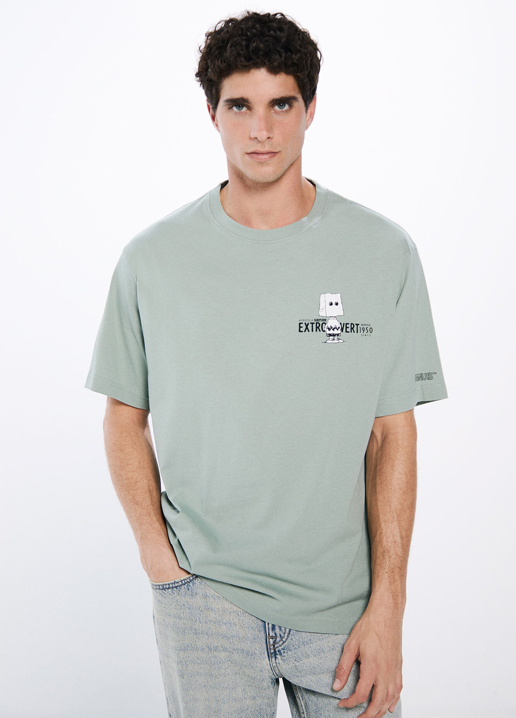 Сіро-зелена футболка Springfield