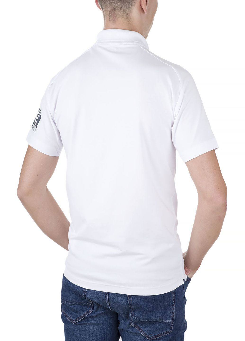 Белая футболка-поло для мужчин ARMANI EA7 с логотипом