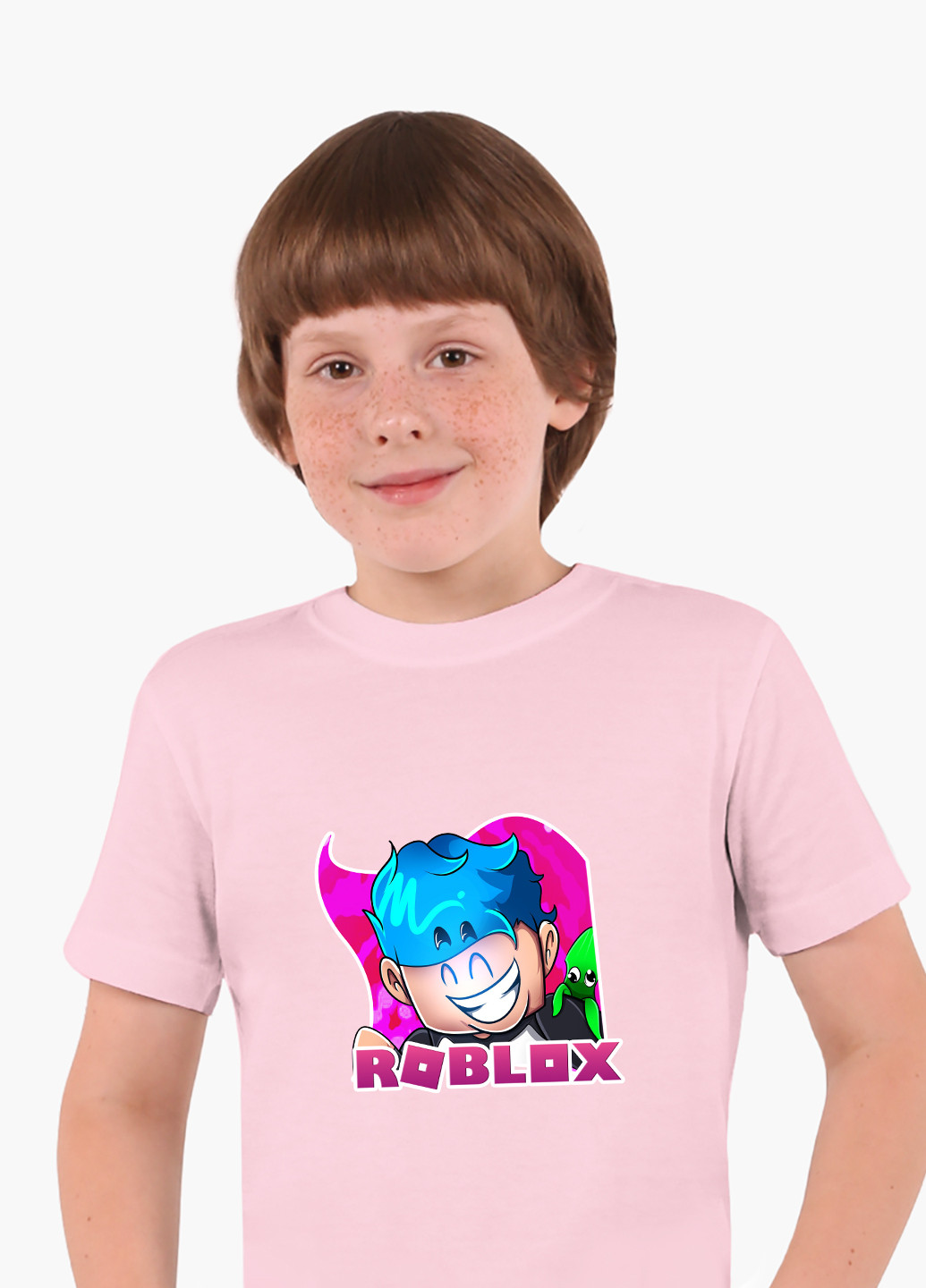Рожева демісезонна футболка дитяча роблокс (roblox) (9224-1223) MobiPrint