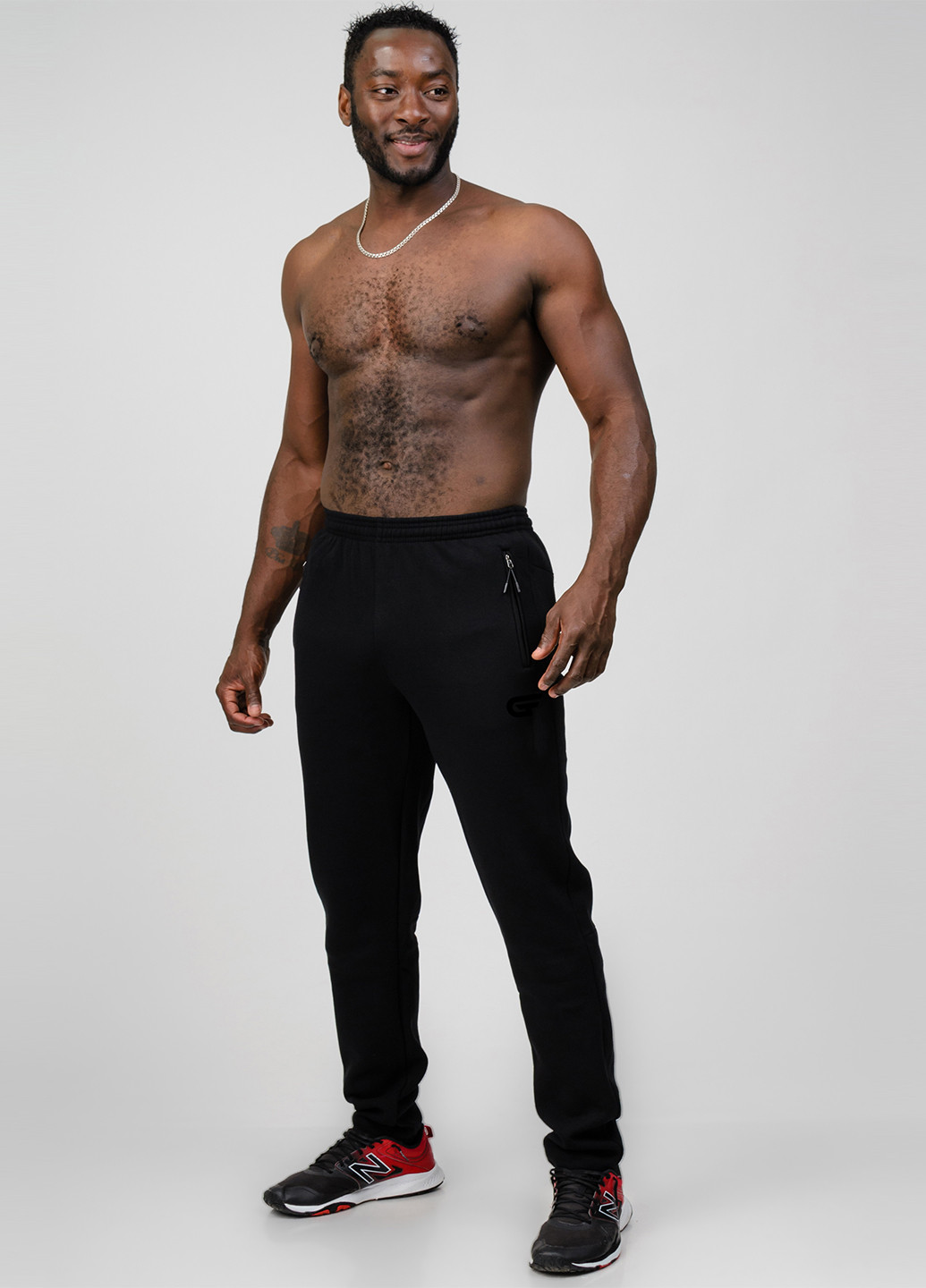 Черные спортивные демисезонные джоггеры брюки SA-sport