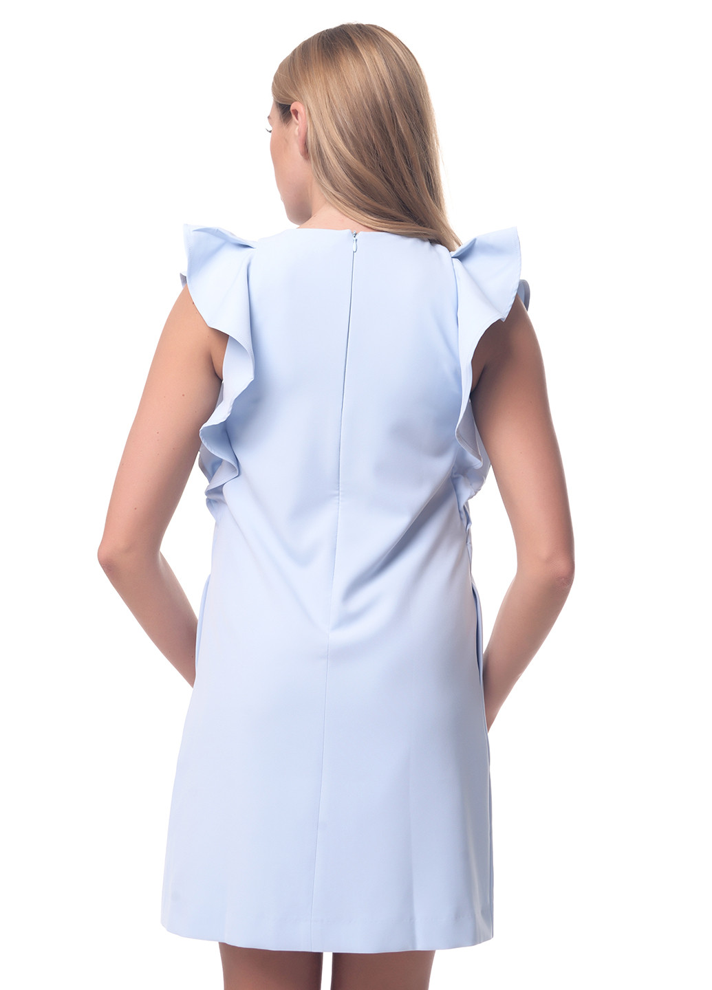 Светло-голубое кэжуал платье Arefeva однотонное