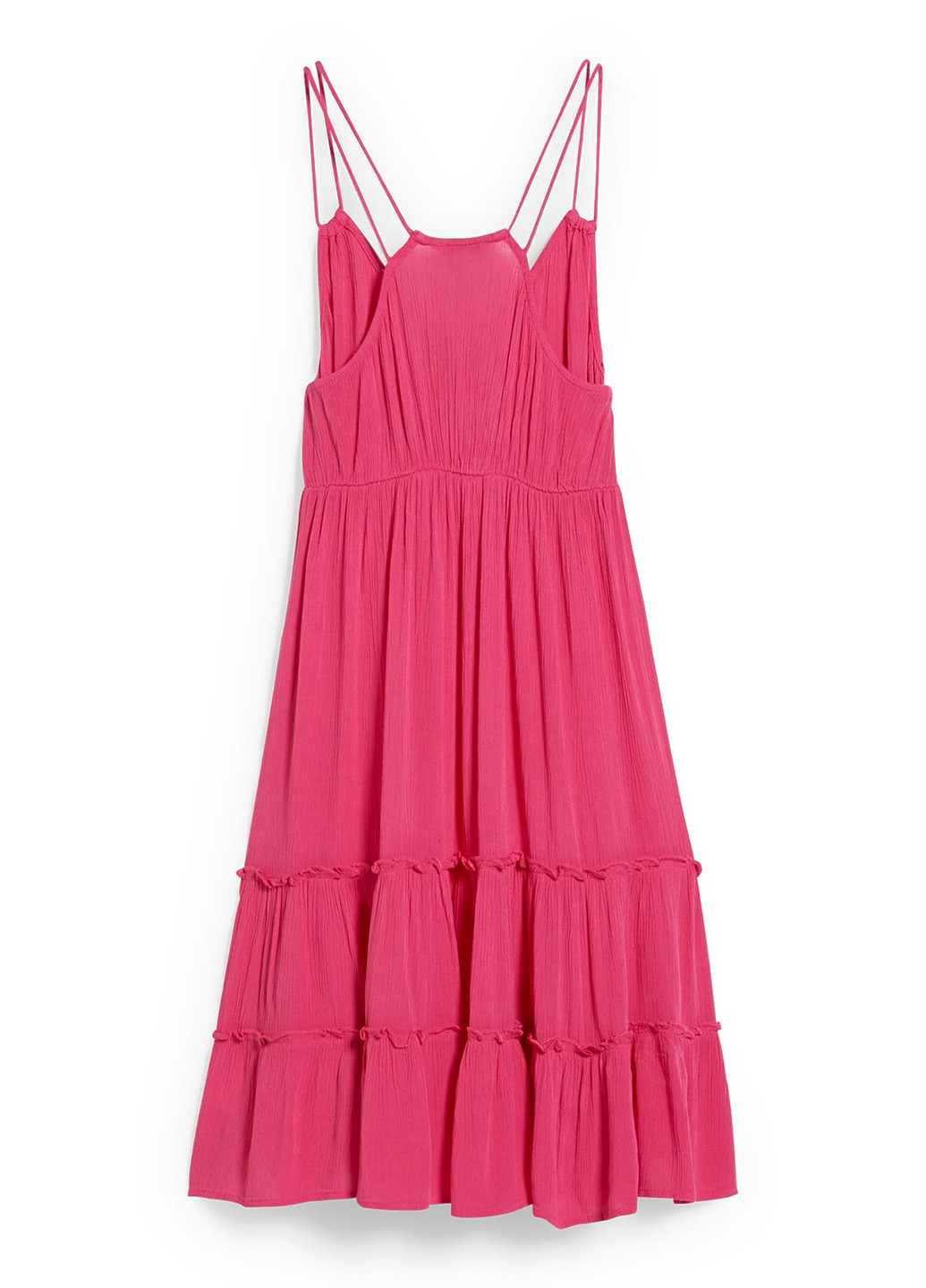 Малиновое кэжуал платье а-силуэт C&A однотонное