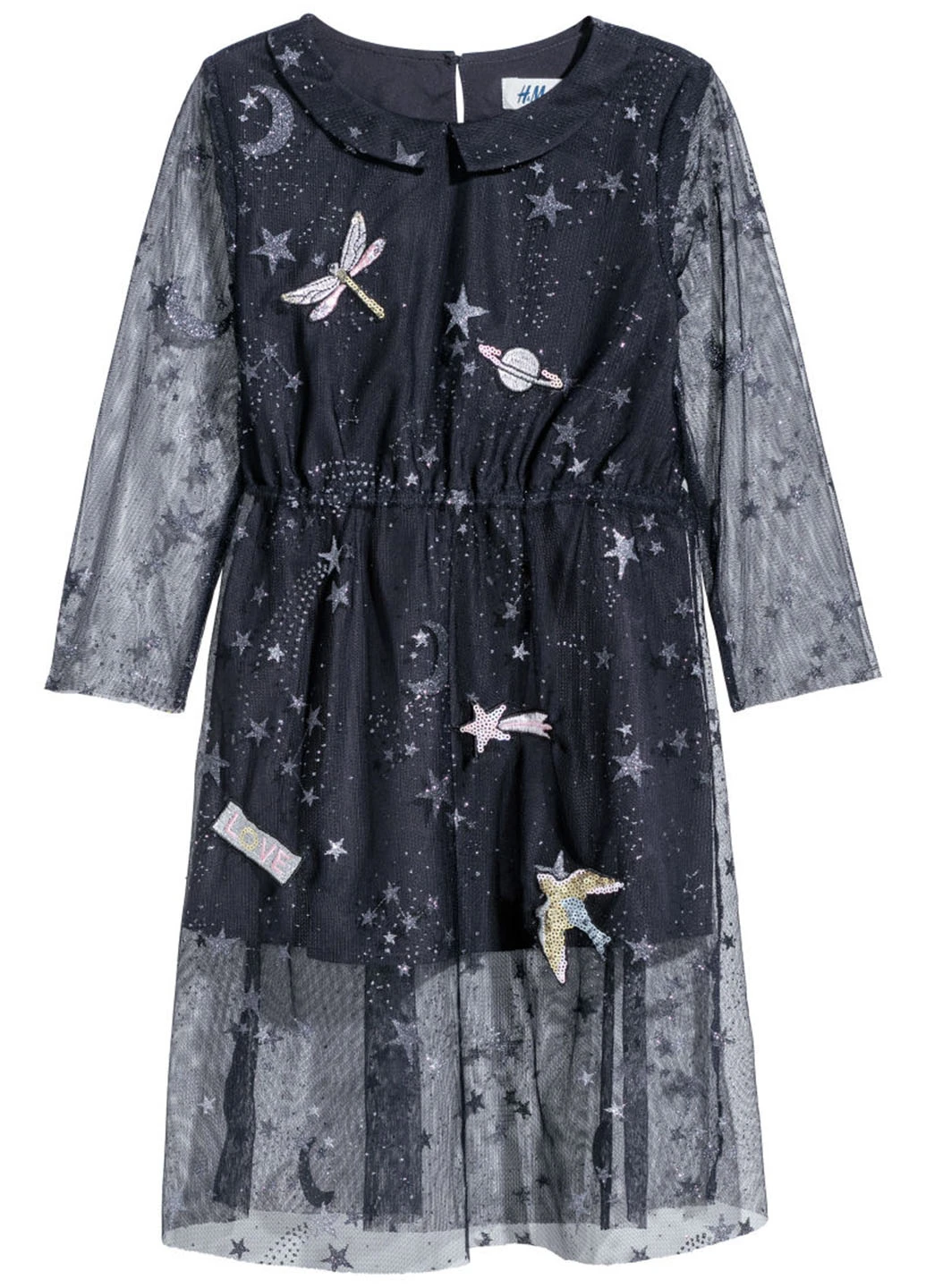 Тёмно-синее платье H&M (99449879)