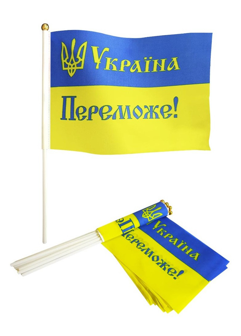 Флаг Украины на палочке с присоской, размер 14*21 см 0082 Martel (254160544)