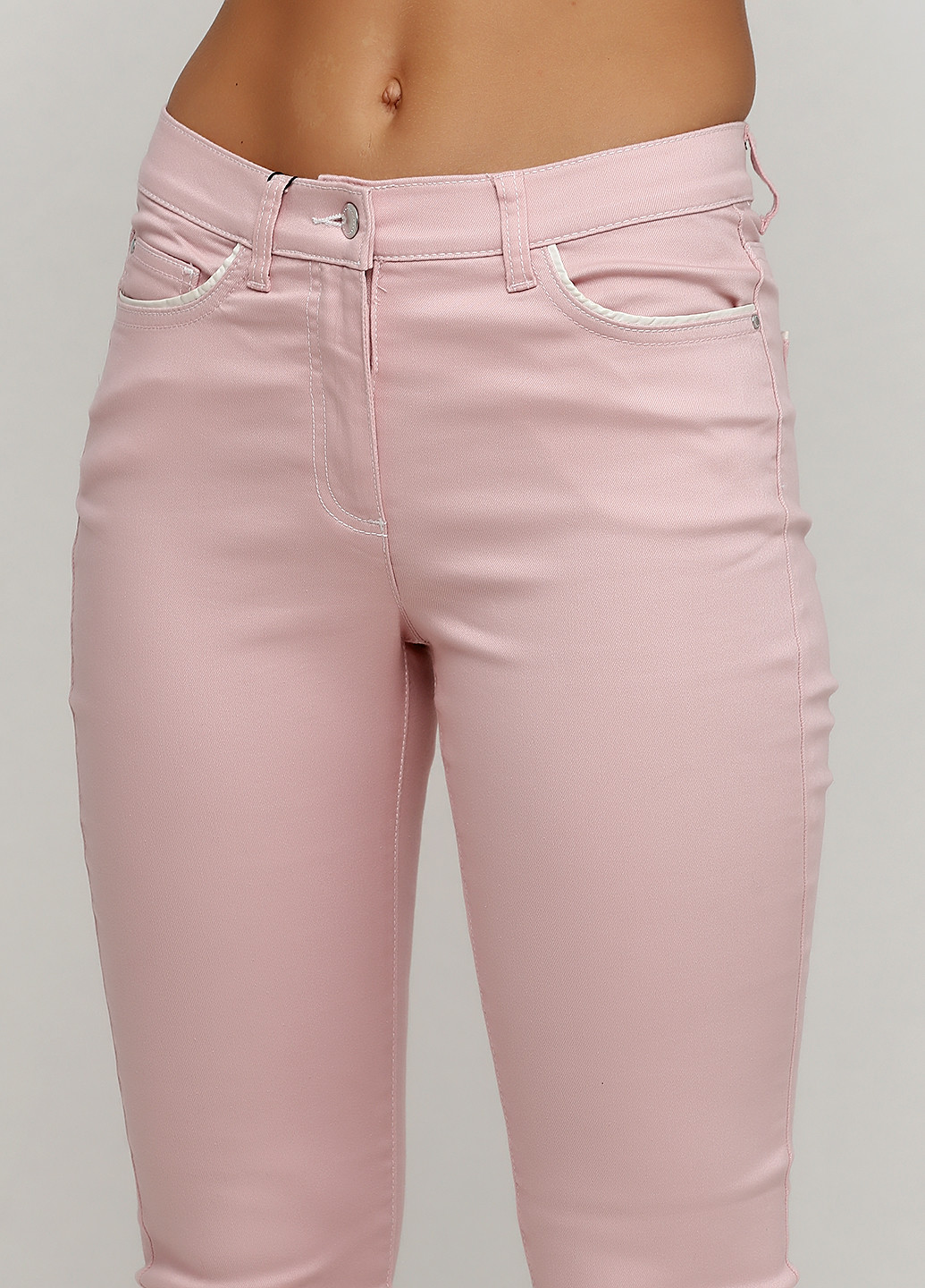 Розовые демисезонные зауженные джинсы Patrizia Dini