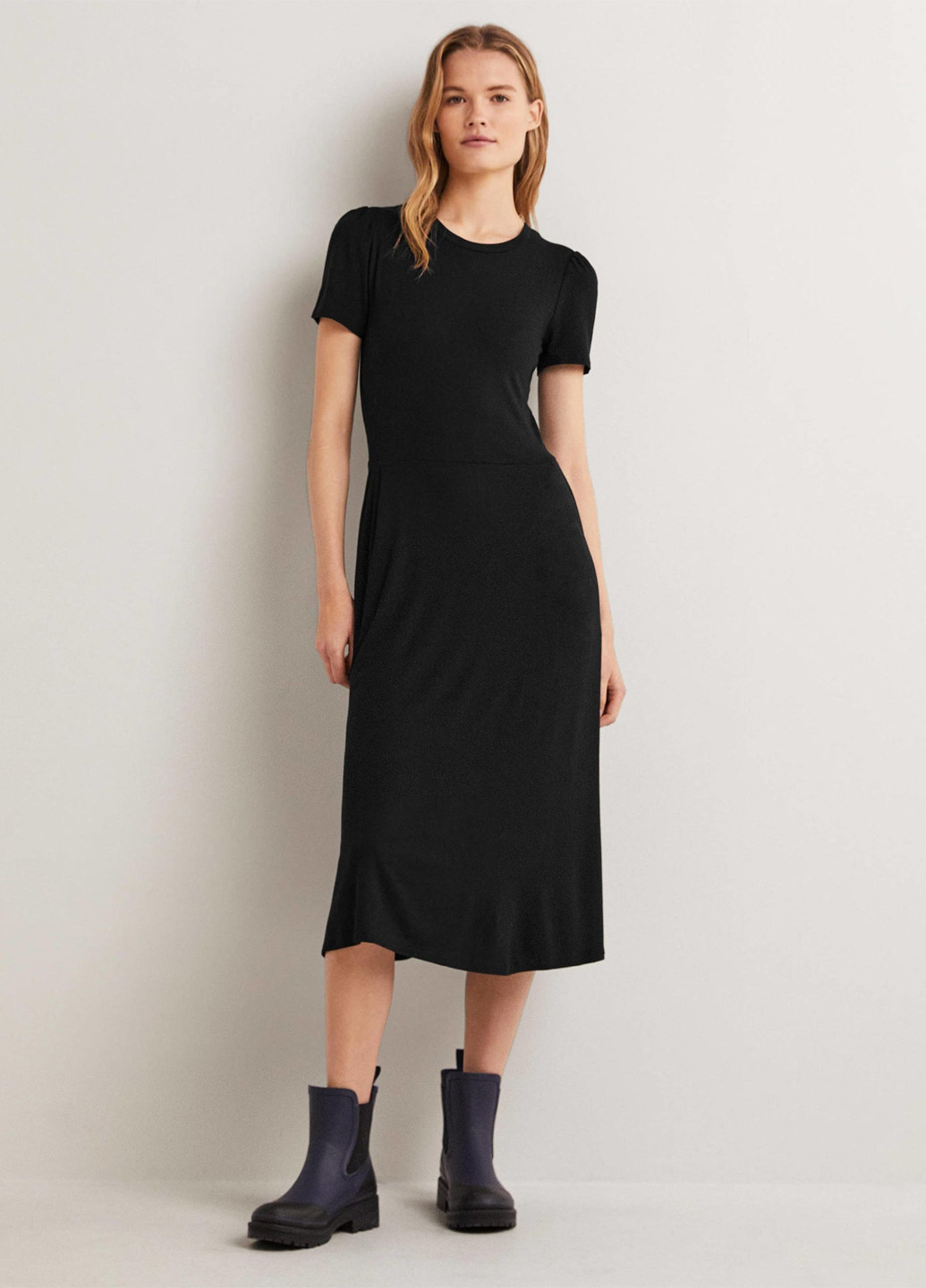 Чорна кежуал сукня сукня-футболка Boden однотонна